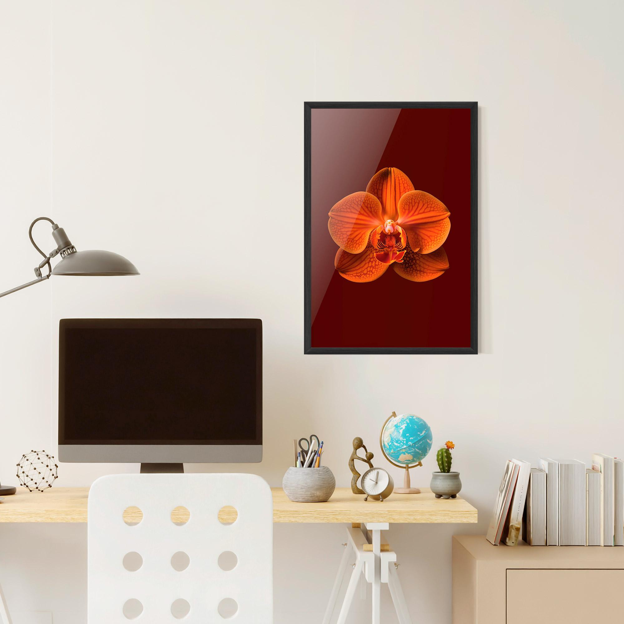 Plakat w Ramie Strong Orange Orchid mockup 6