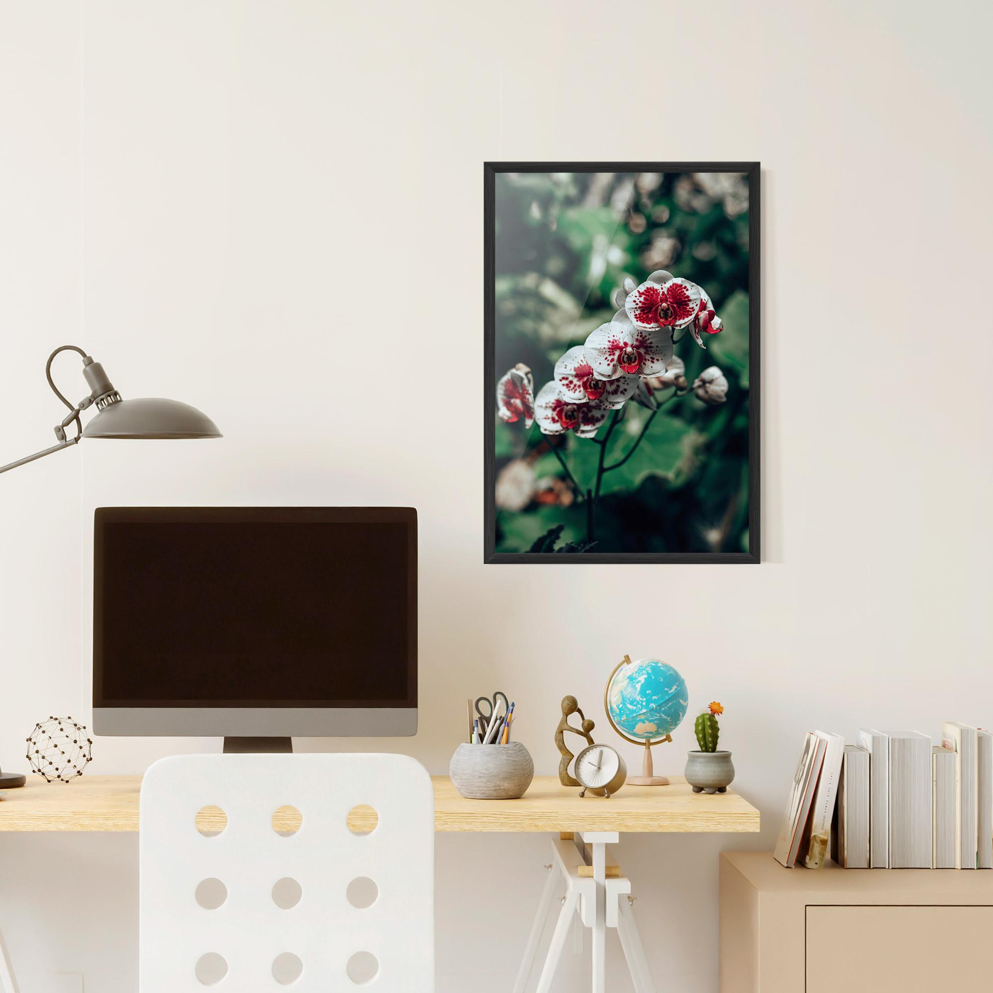 Plakat w Ramie White Red Orchid mockup 6