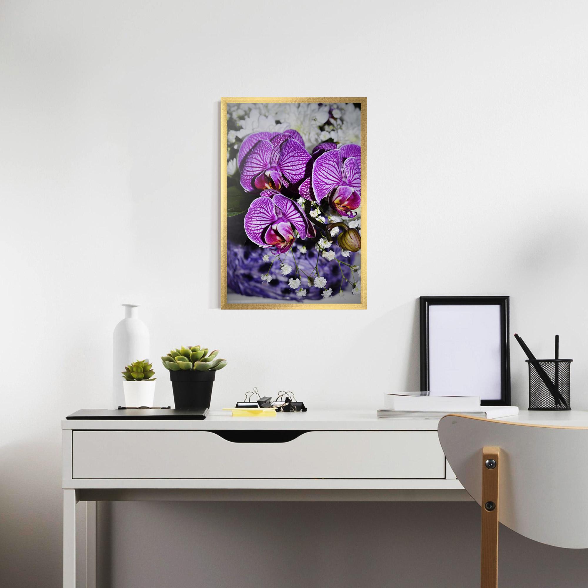 Plakat w Ramie Purple Orchids mockup 7