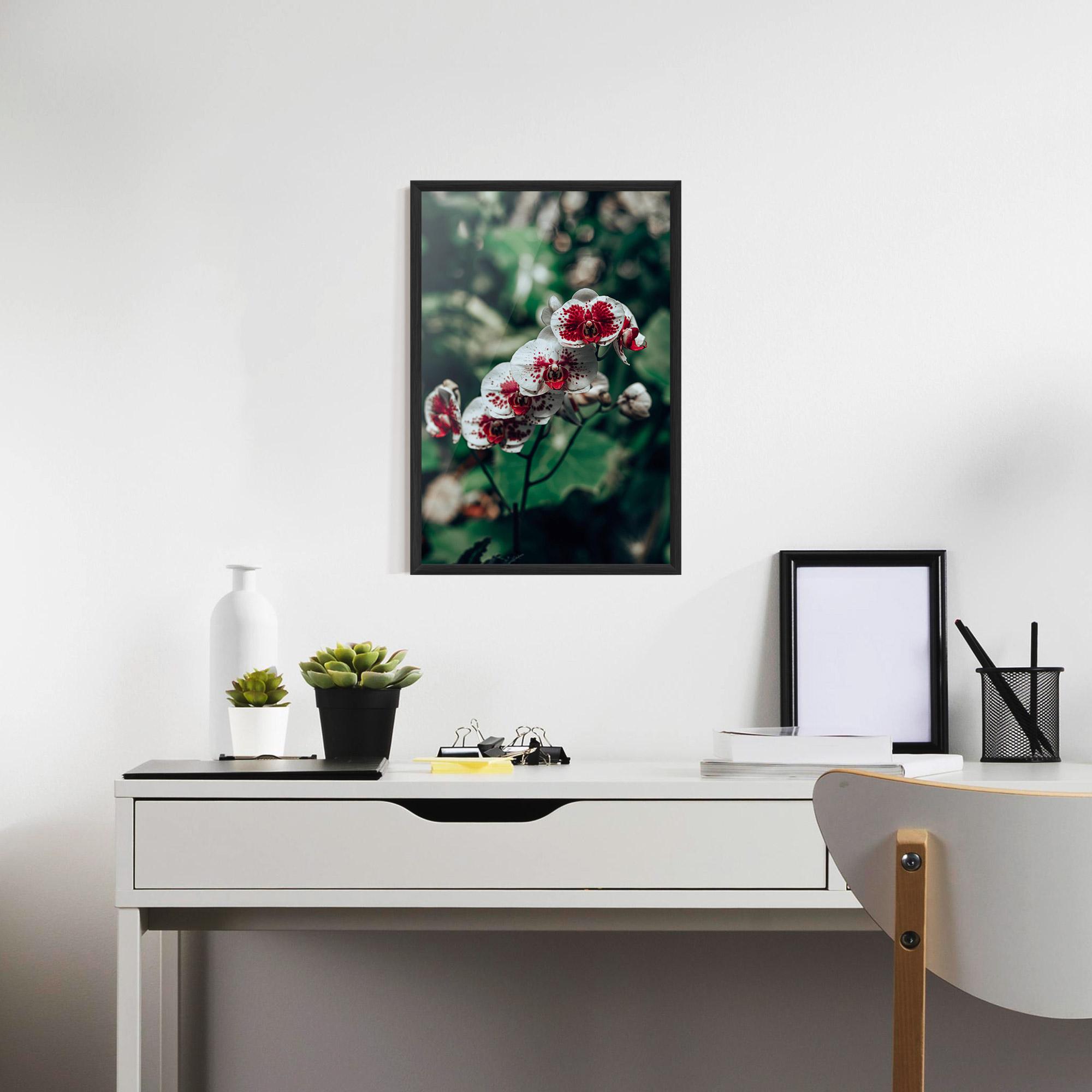Plakat w Ramie White Red Orchid mockup 7