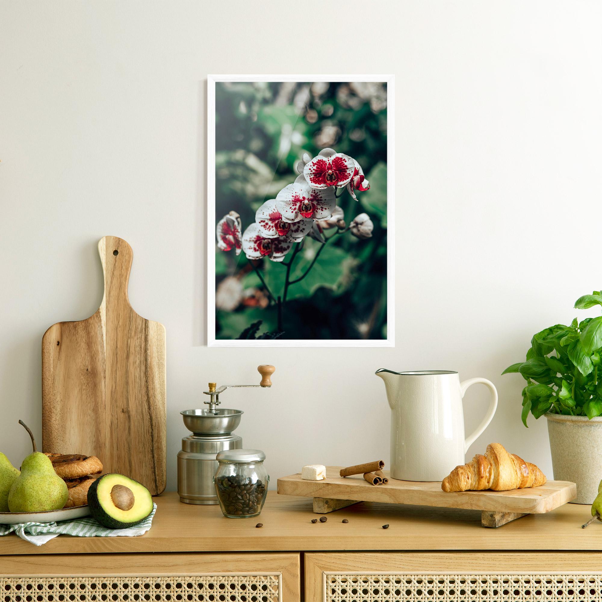 Plakat w Ramie White Red Orchid mockup 8