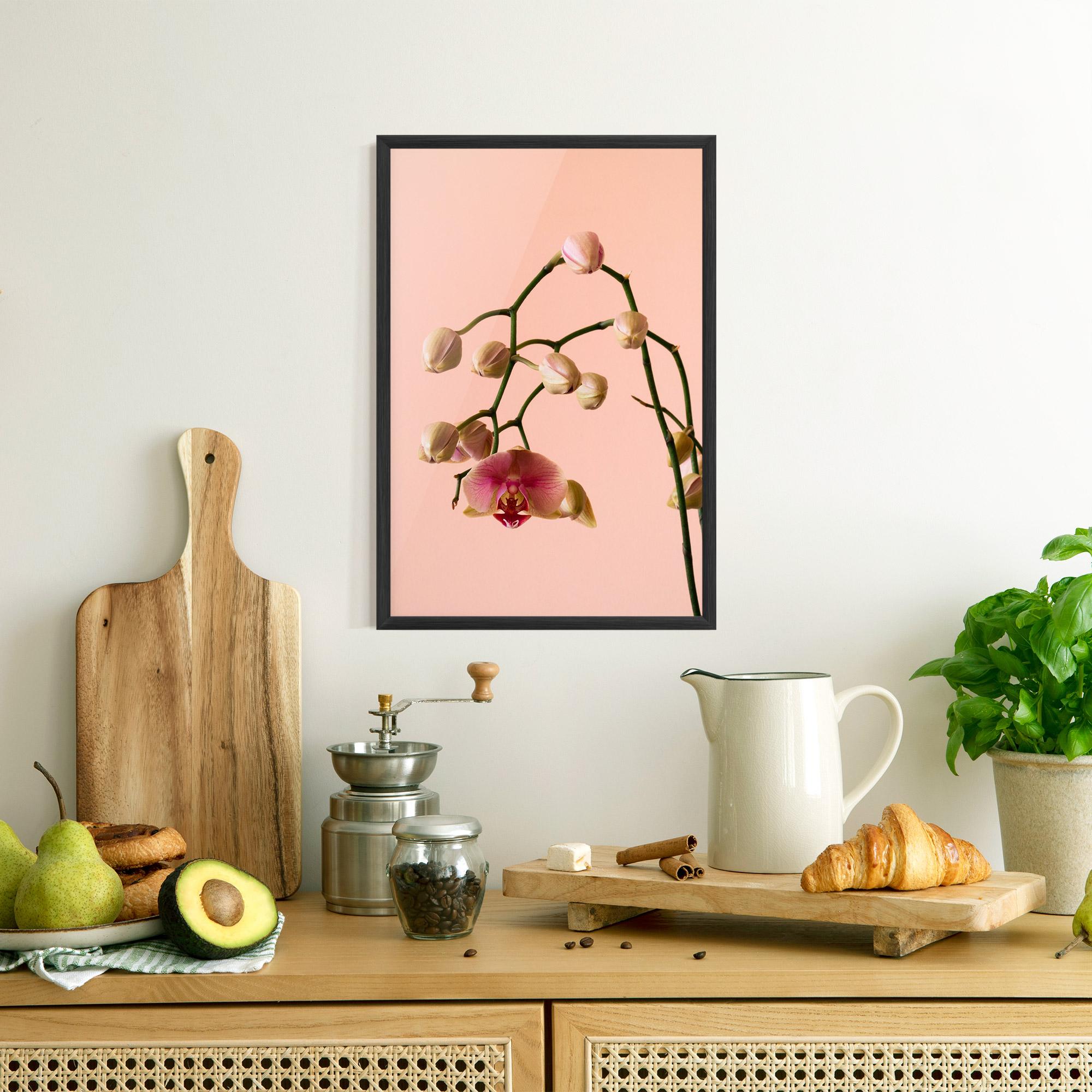 Plakat w Ramie Orchids On Pink mockup 8
