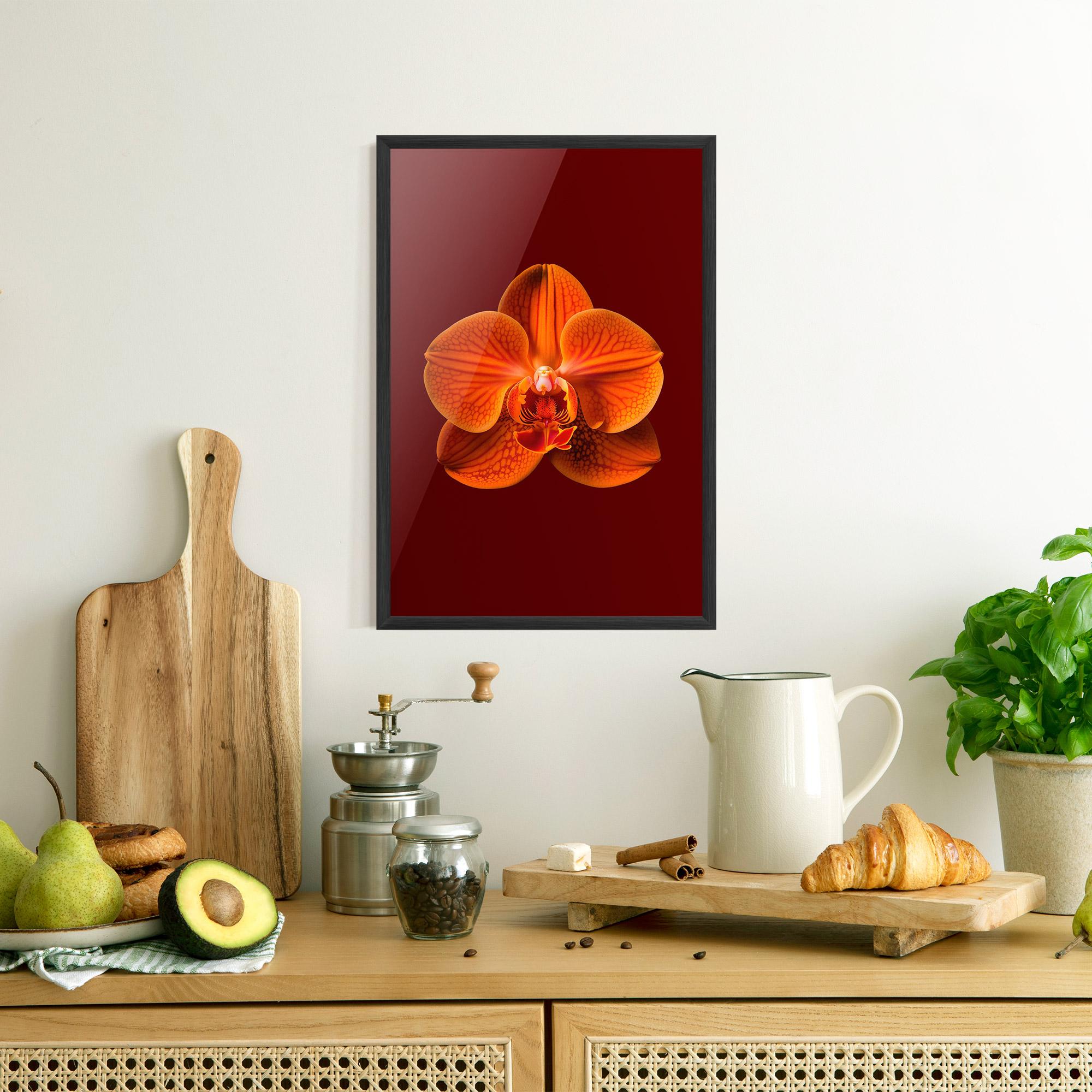 Plakat w Ramie Strong Orange Orchid mockup 8