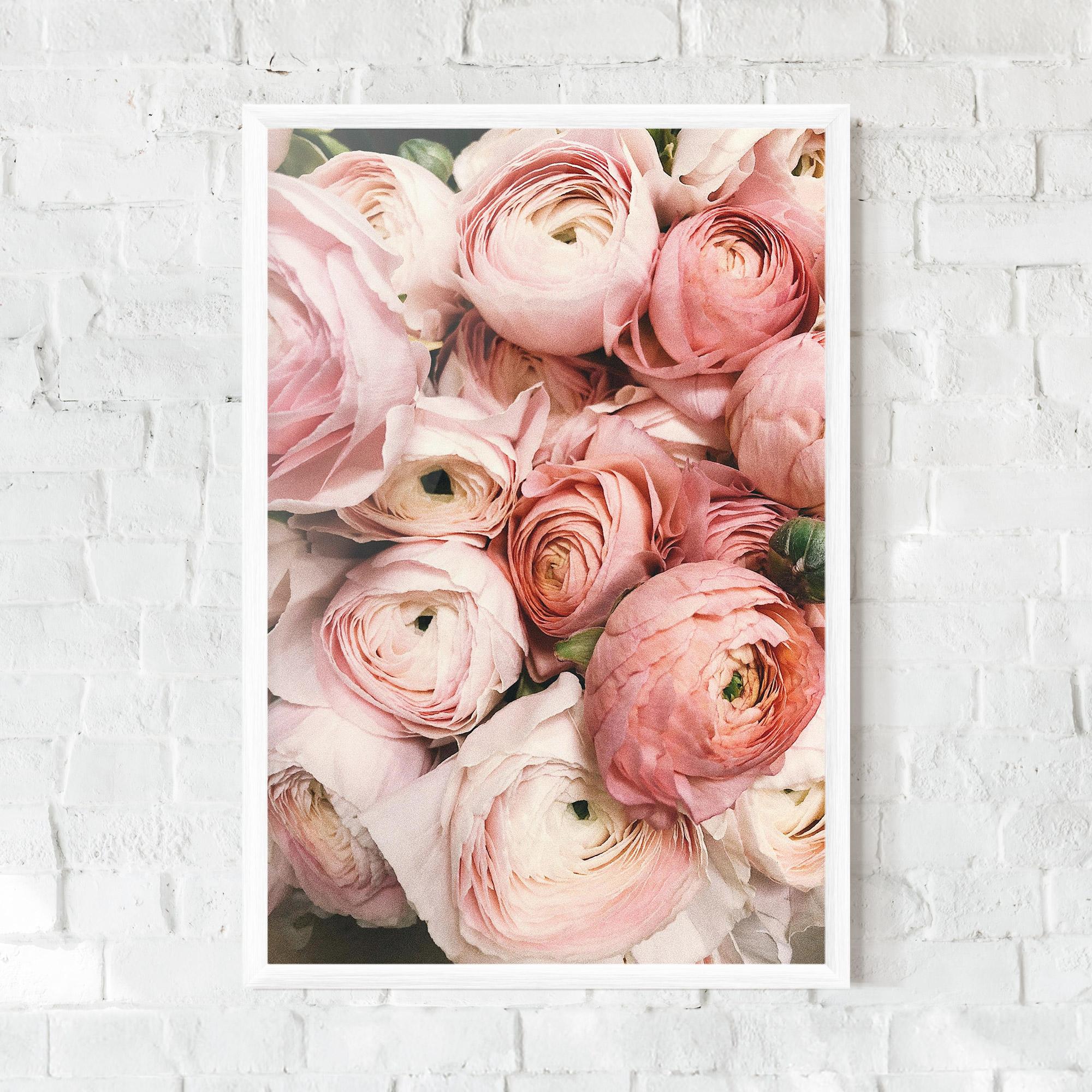 Plakat w Ramie Pink Rose Bouquet mockup 0