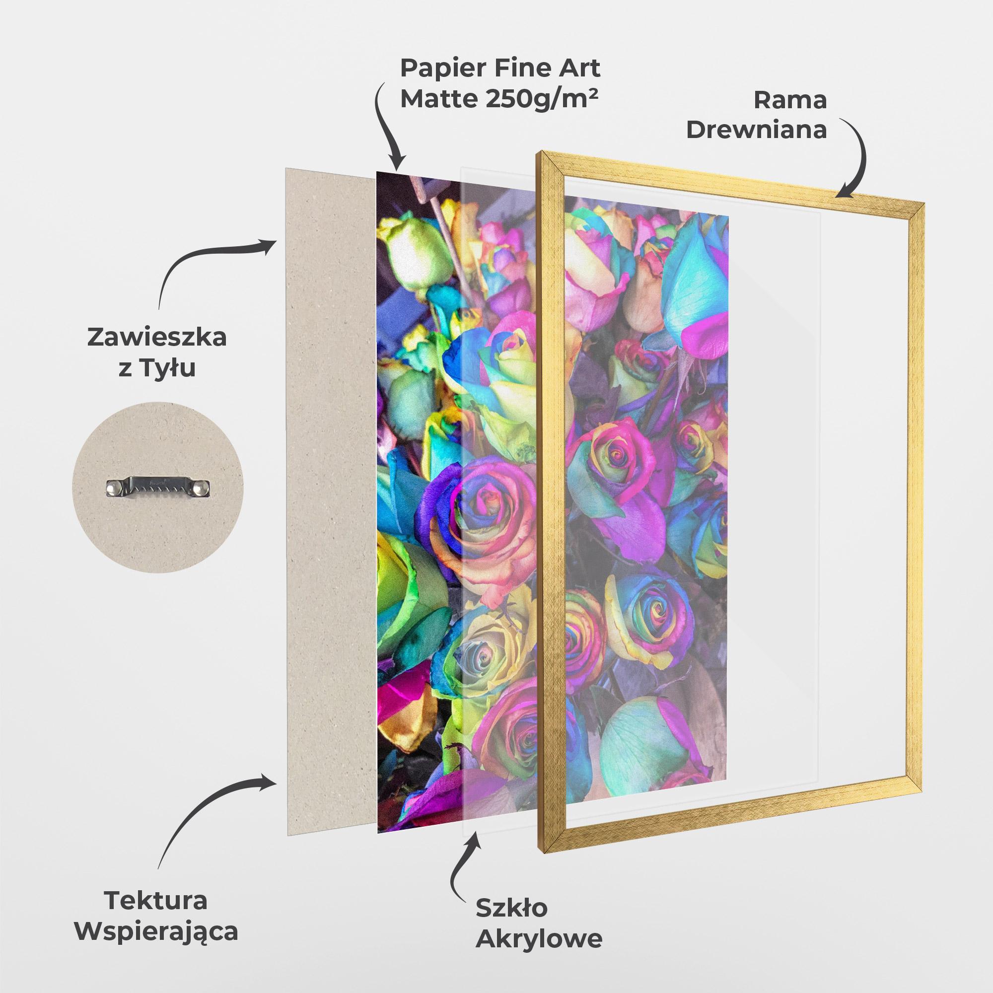 Plakat w Ramie Collorfull Flowers mockup 1