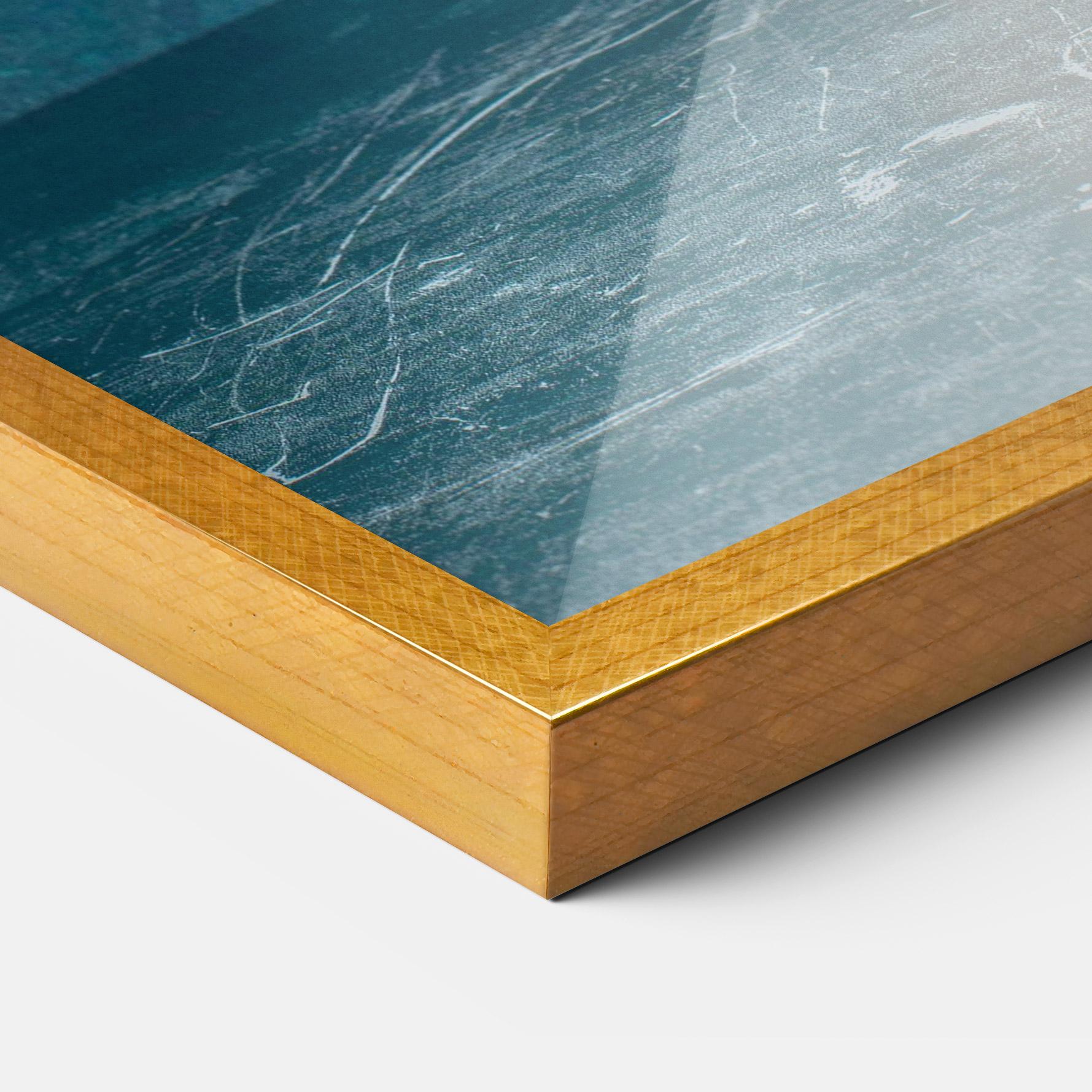 Plakat w Ramie White Roses On Blue mockup 3