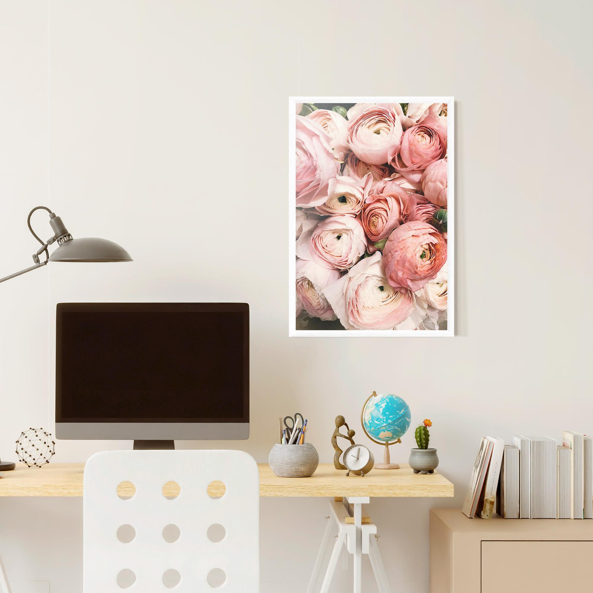 Plakat w Ramie Pink Rose Bouquet mockup 6