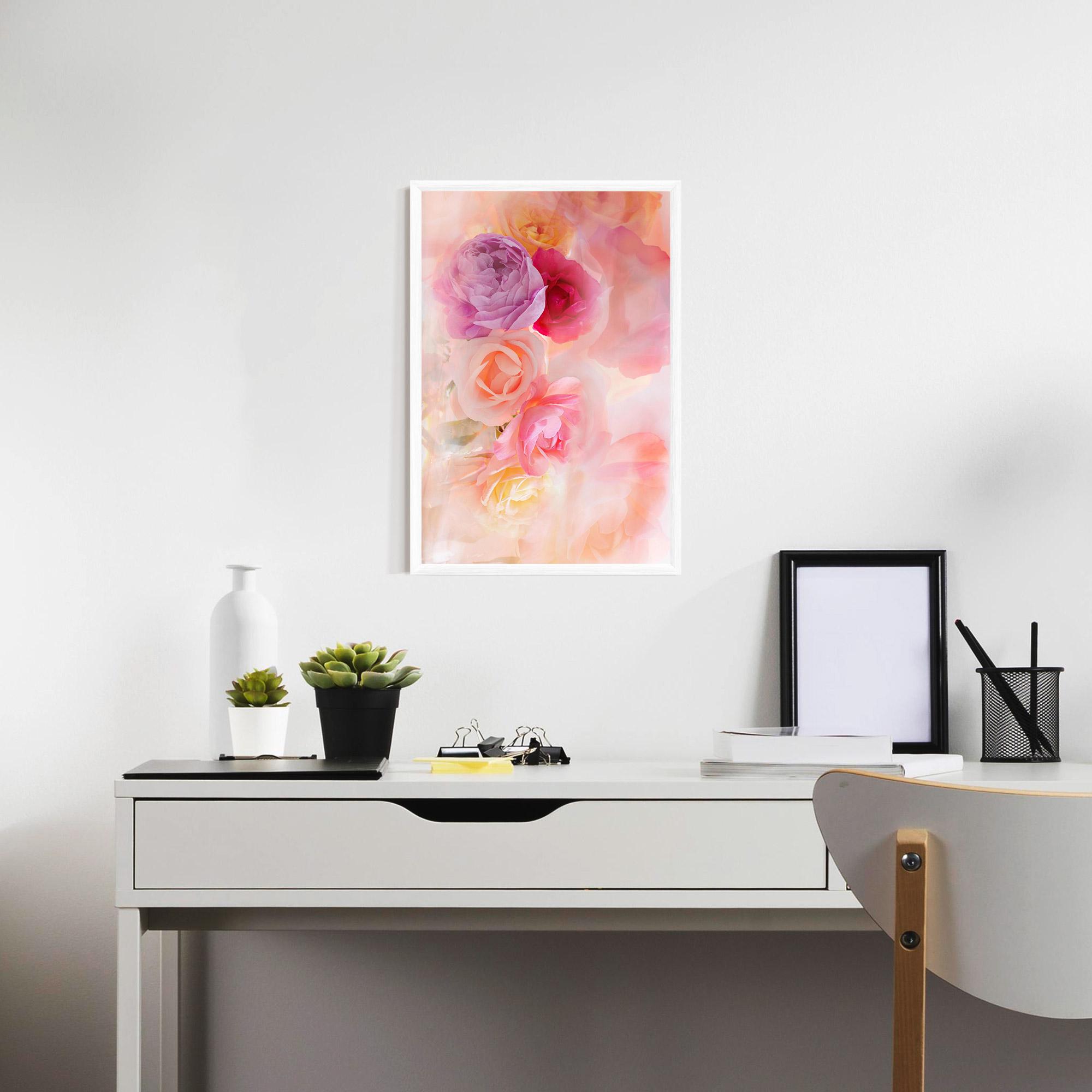 Plakat w Ramie Pastel Color Roses mockup 7