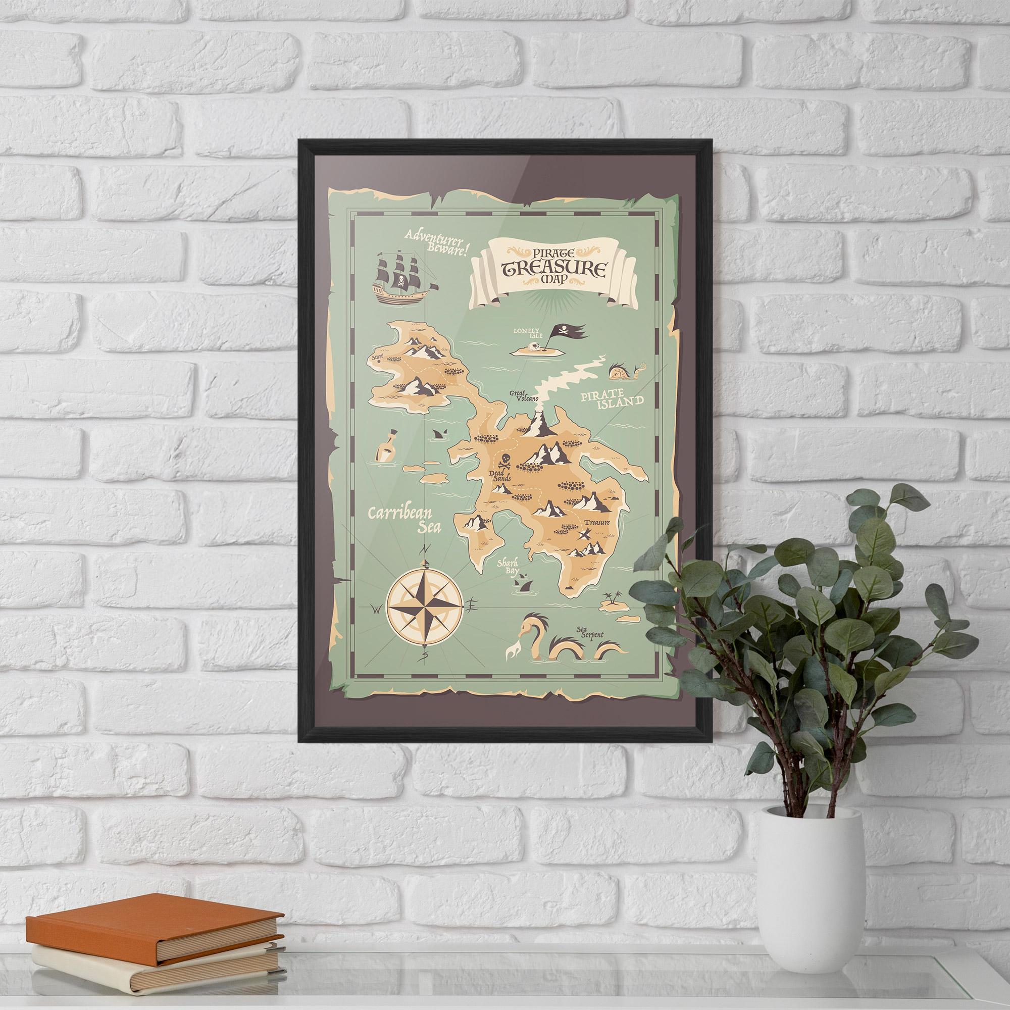 Plakat w Ramie Adventurer Beware mockup 5