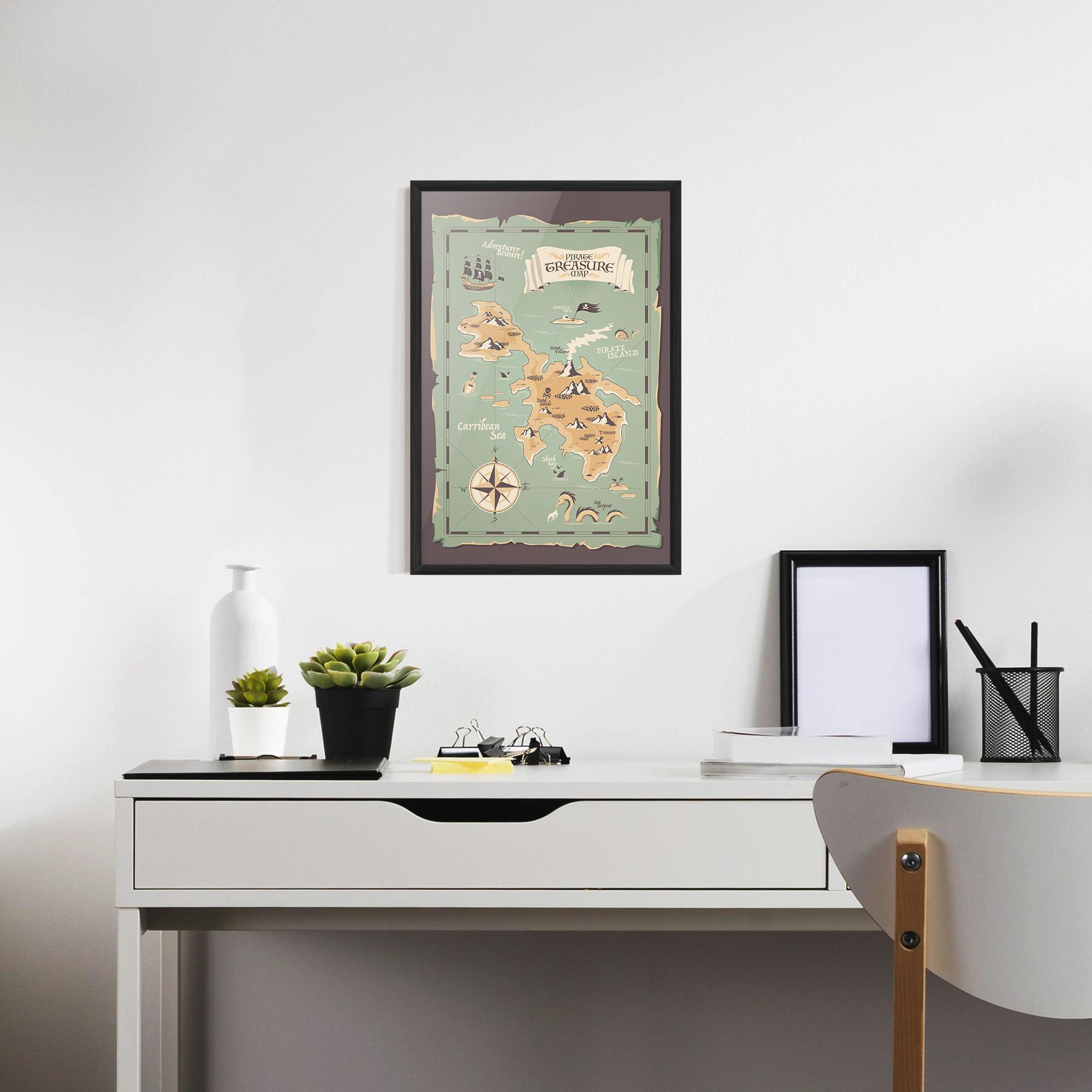 Plakat w Ramie Adventurer Beware mockup 7