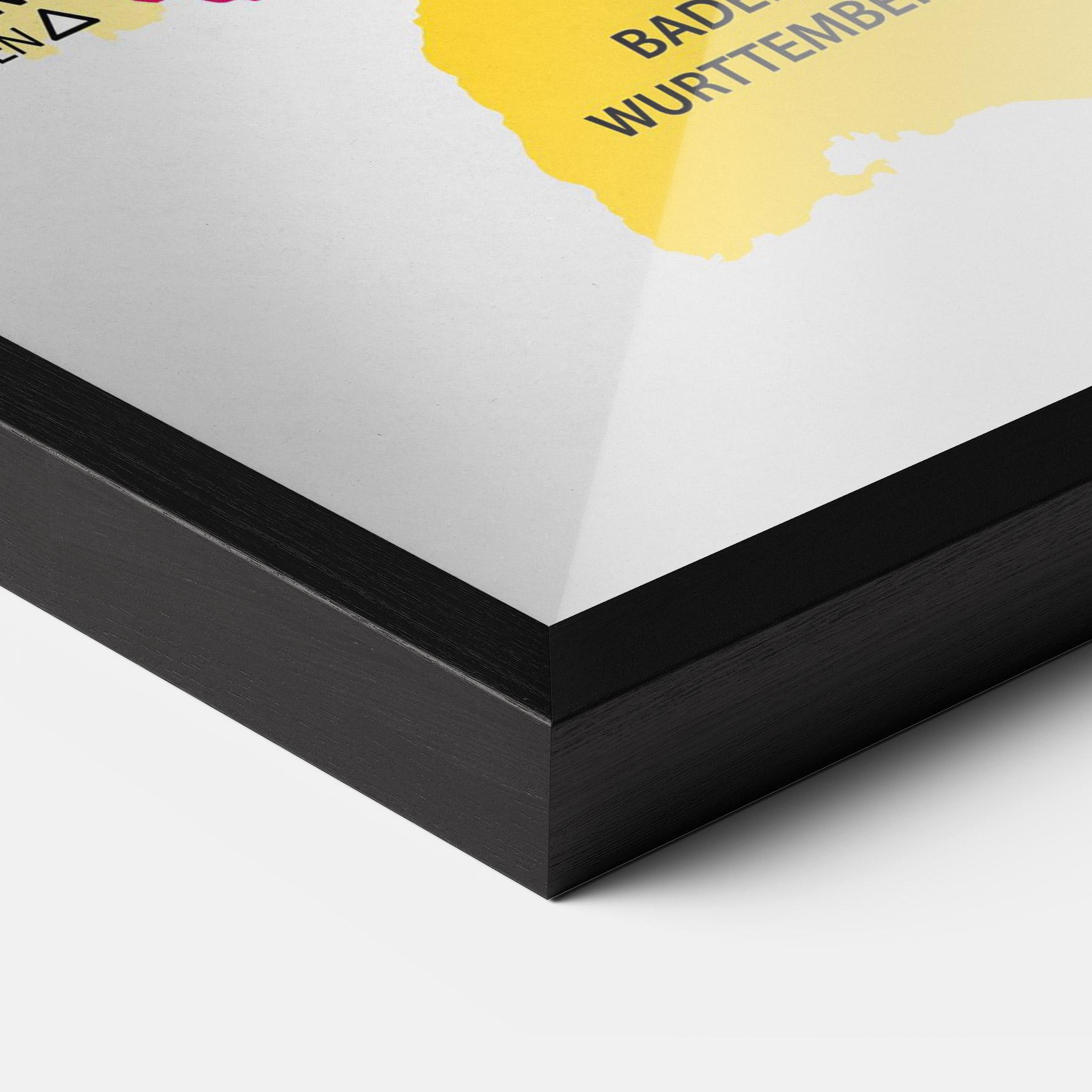 Plakat w Ramie Germany Color Map mockup 3