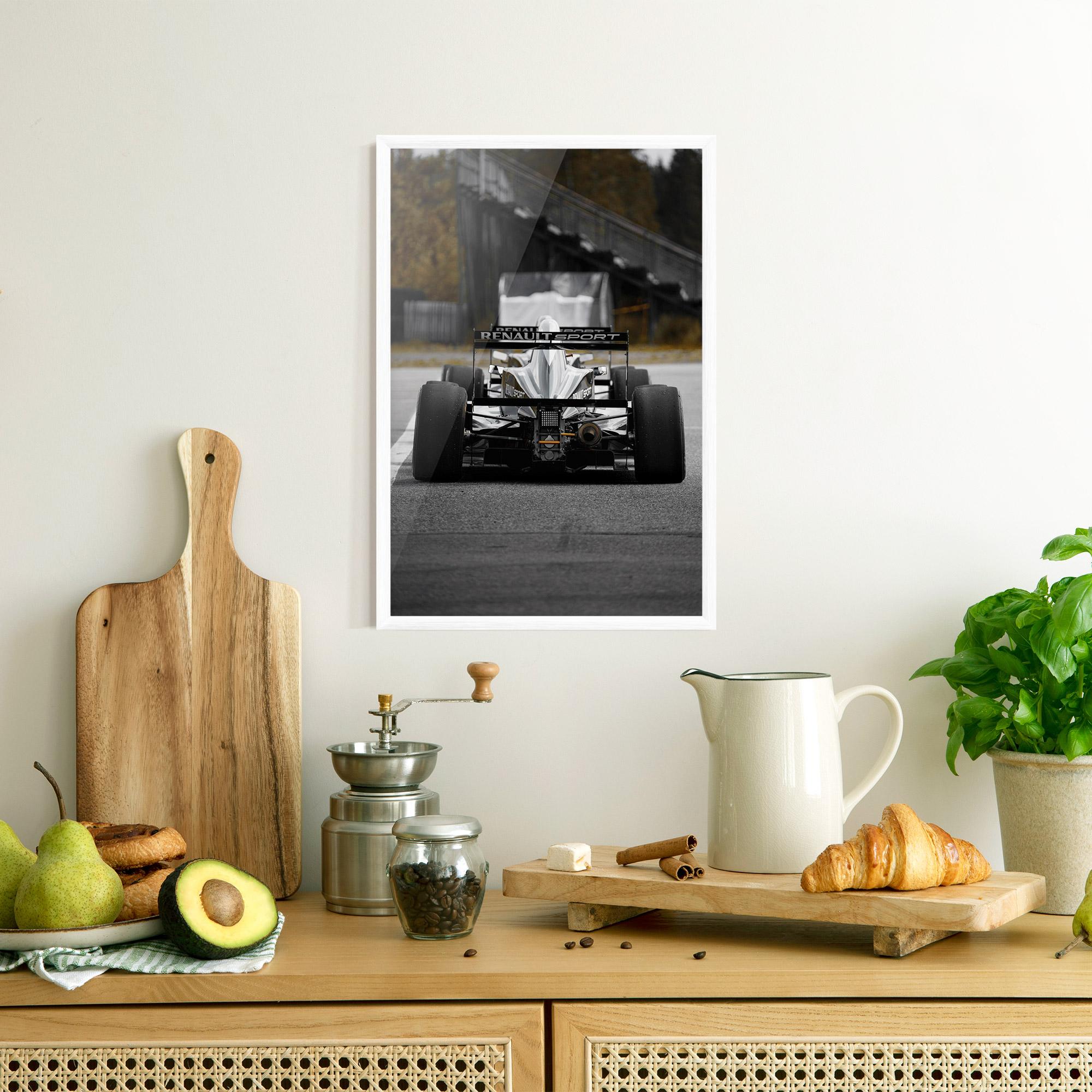 Plakat w Ramie Grey F1 Car mockup 8