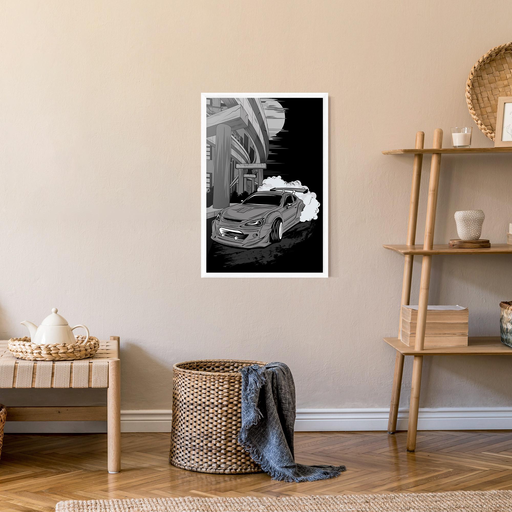 Plakat w Ramie Grey Cool Car mockup 9