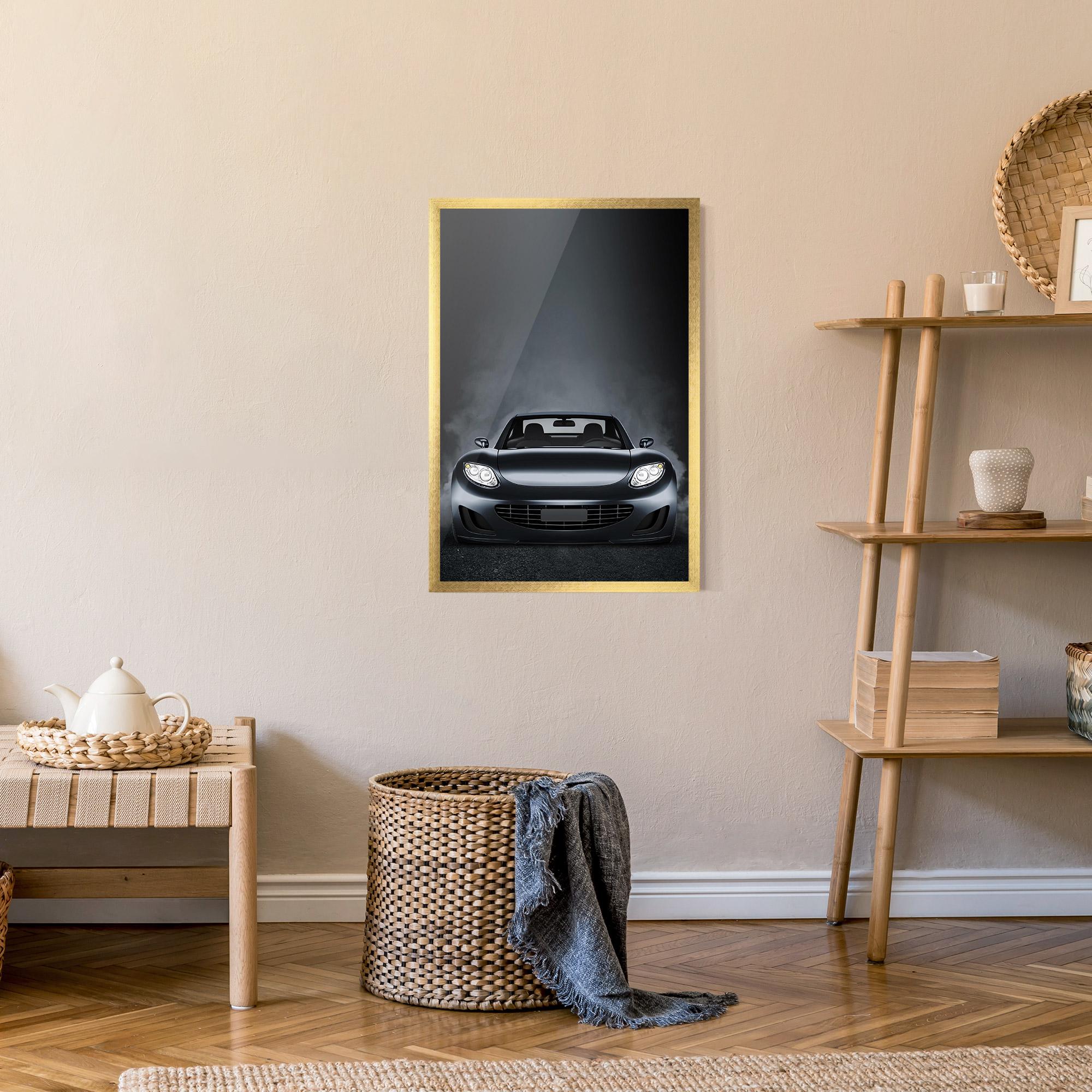 Plakat w Ramie Black Front Car mockup 9