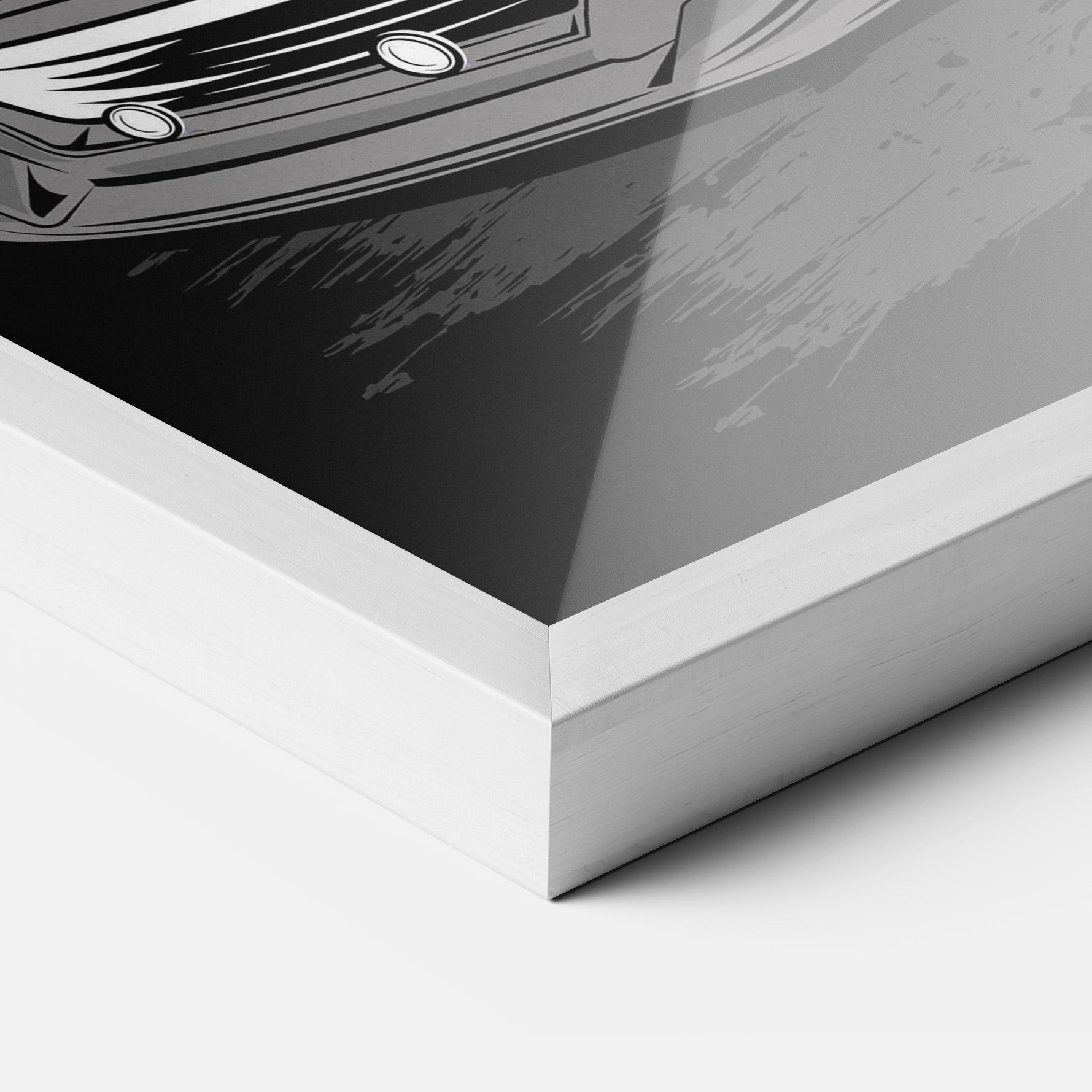 Plakat w Ramie Grey Cool Car mockup 3