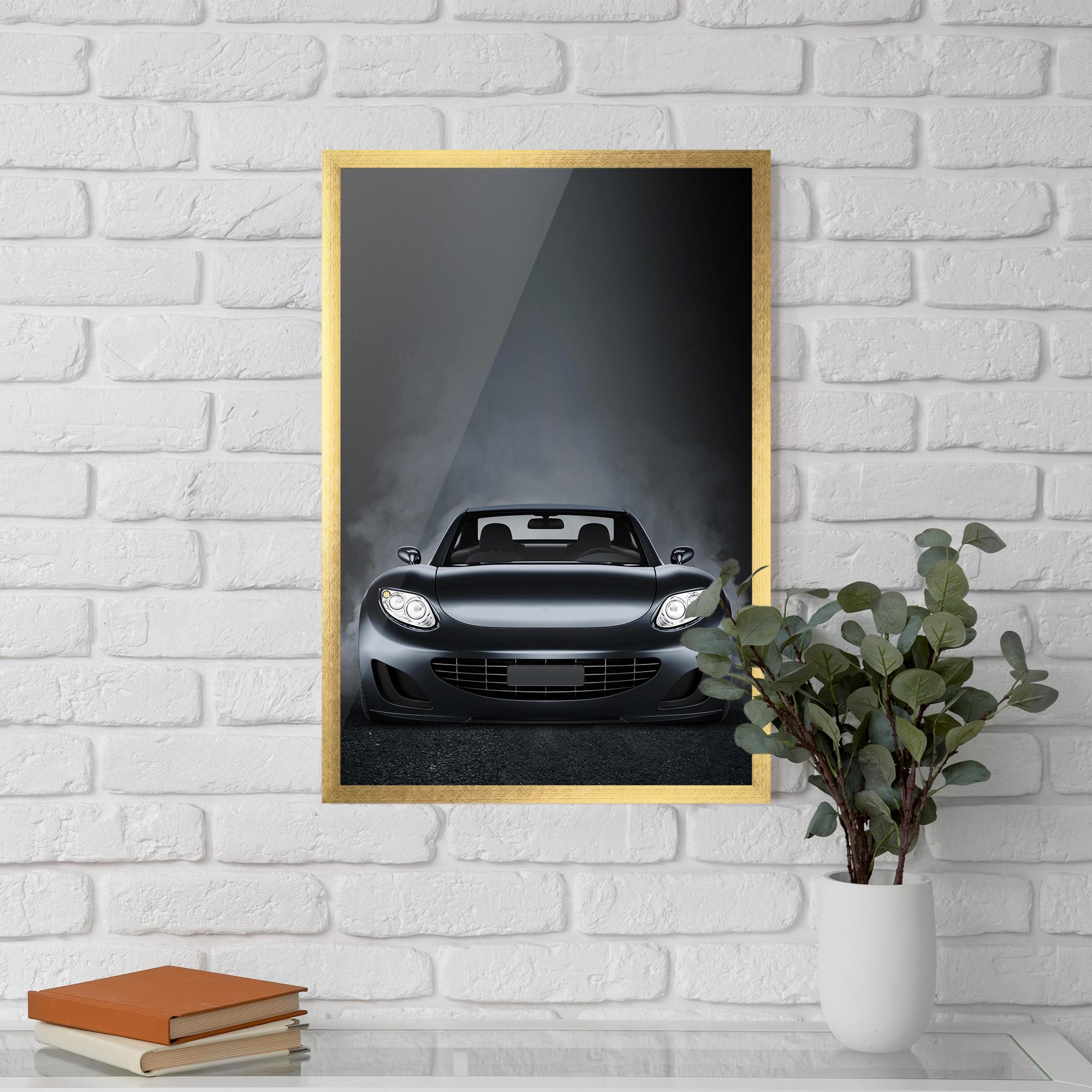Plakat w Ramie Black Front Car mockup 5