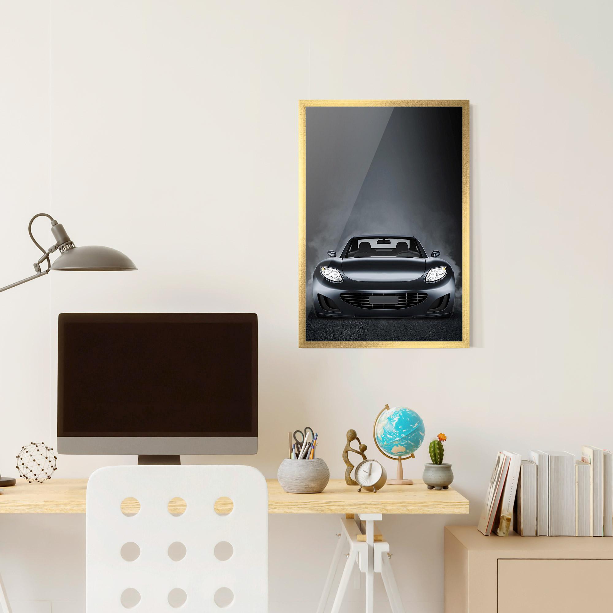 Plakat w Ramie Black Front Car mockup 6