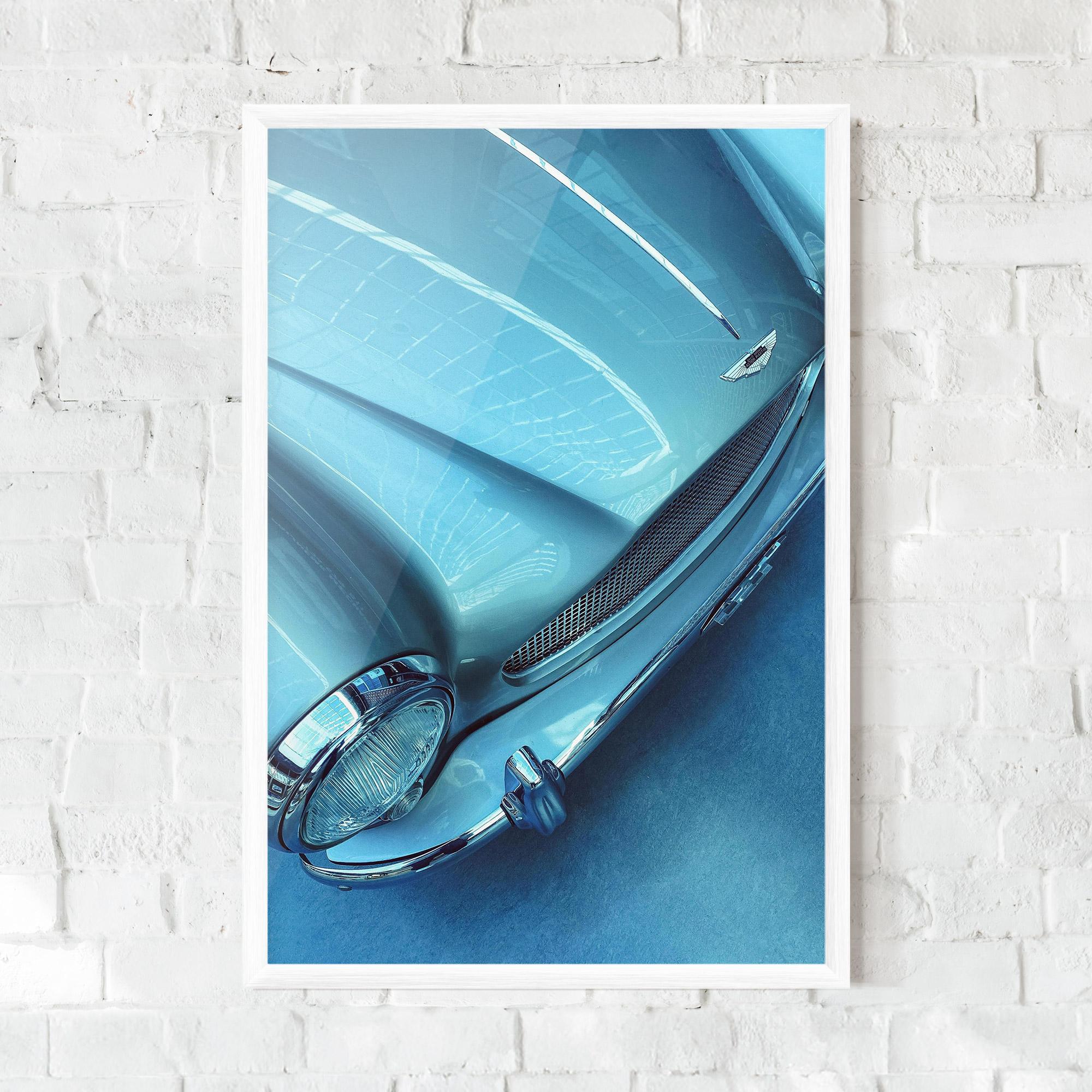 Plakat w Ramie Blue Light Car mockup 0