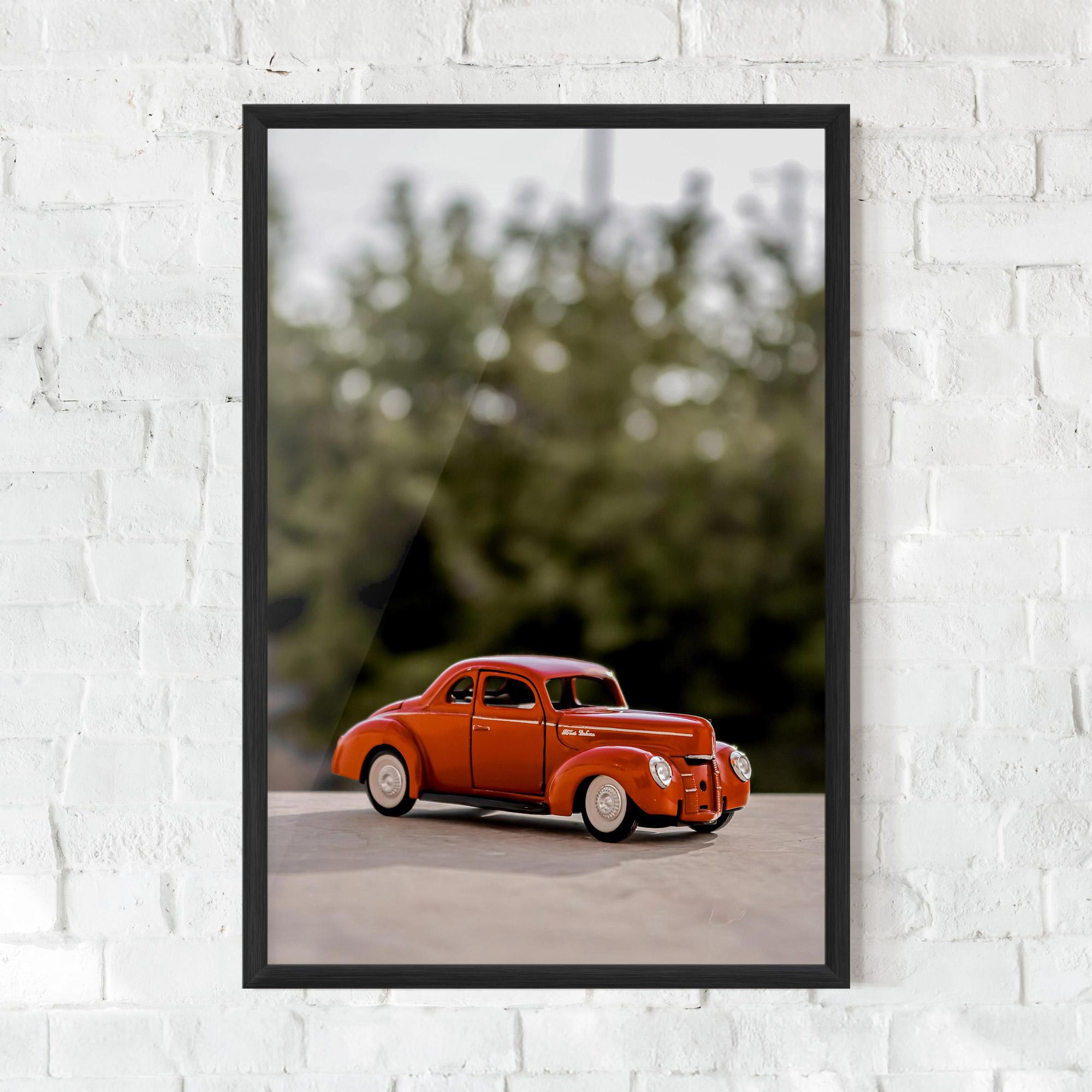 Plakat w Ramie Vintage Orange Toy mockup 0
