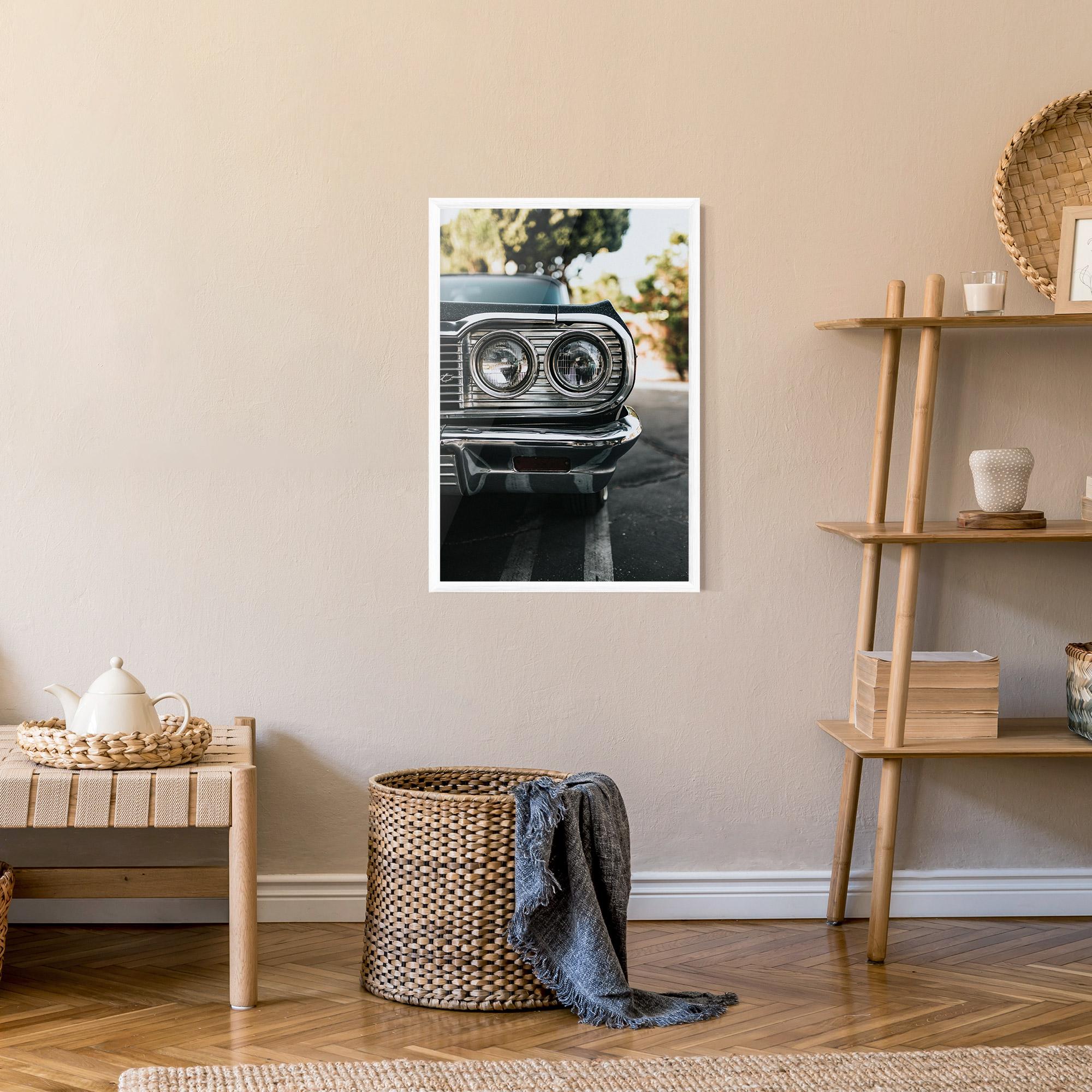 Plakat w Ramie Classic Blue Car mockup 9