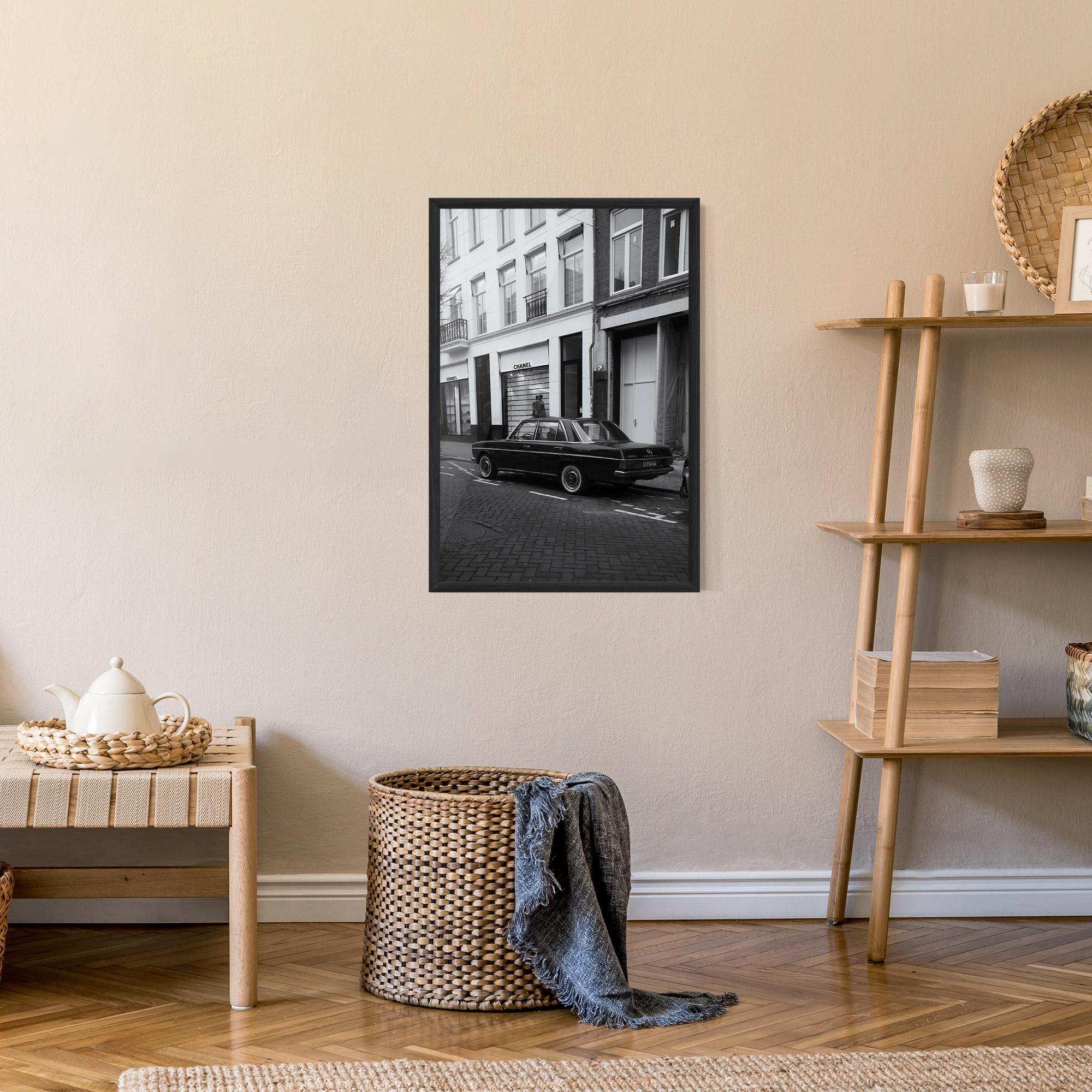 Plakat w Ramie Black Old Car mockup 9