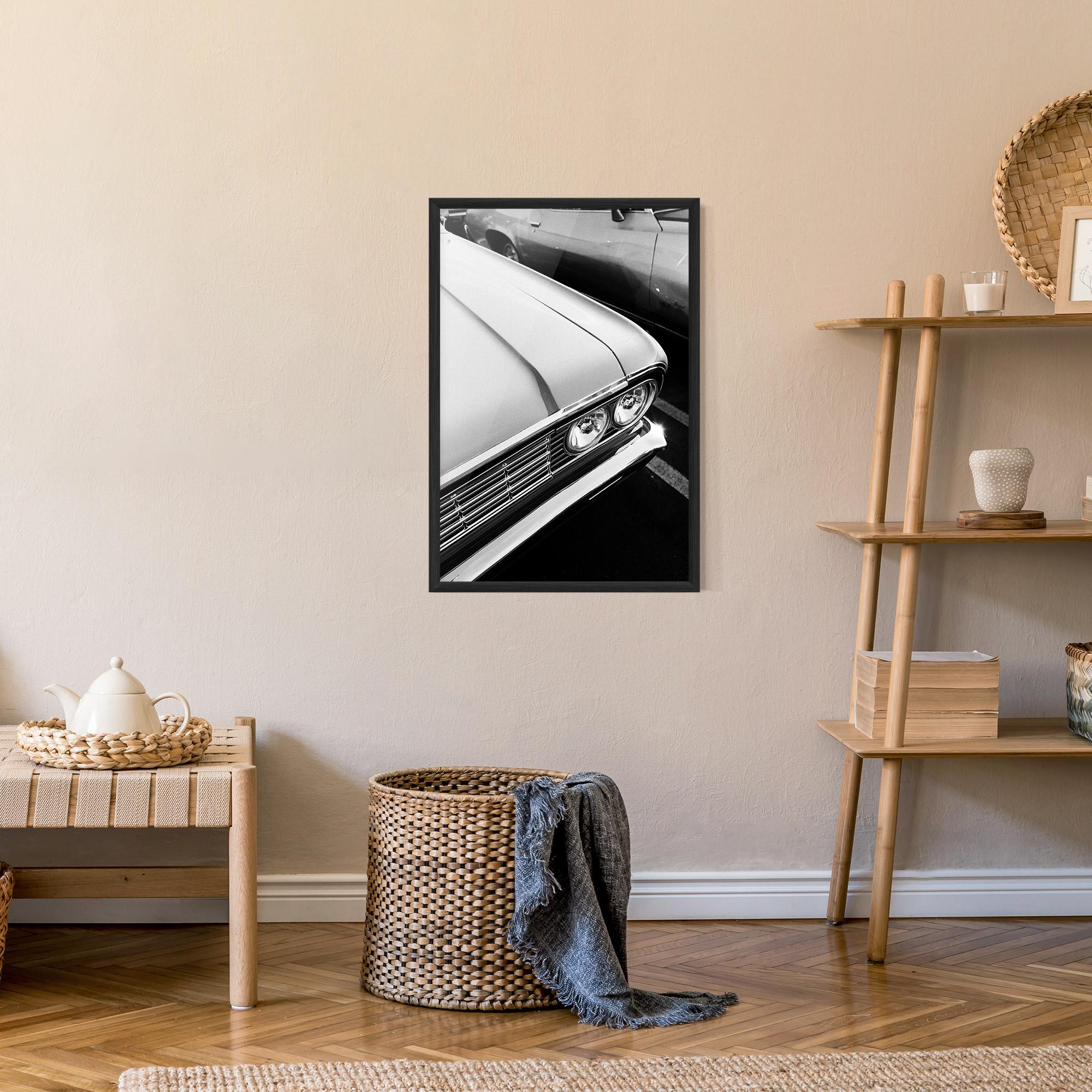 Plakat w Ramie Grey Vintage Car mockup 9