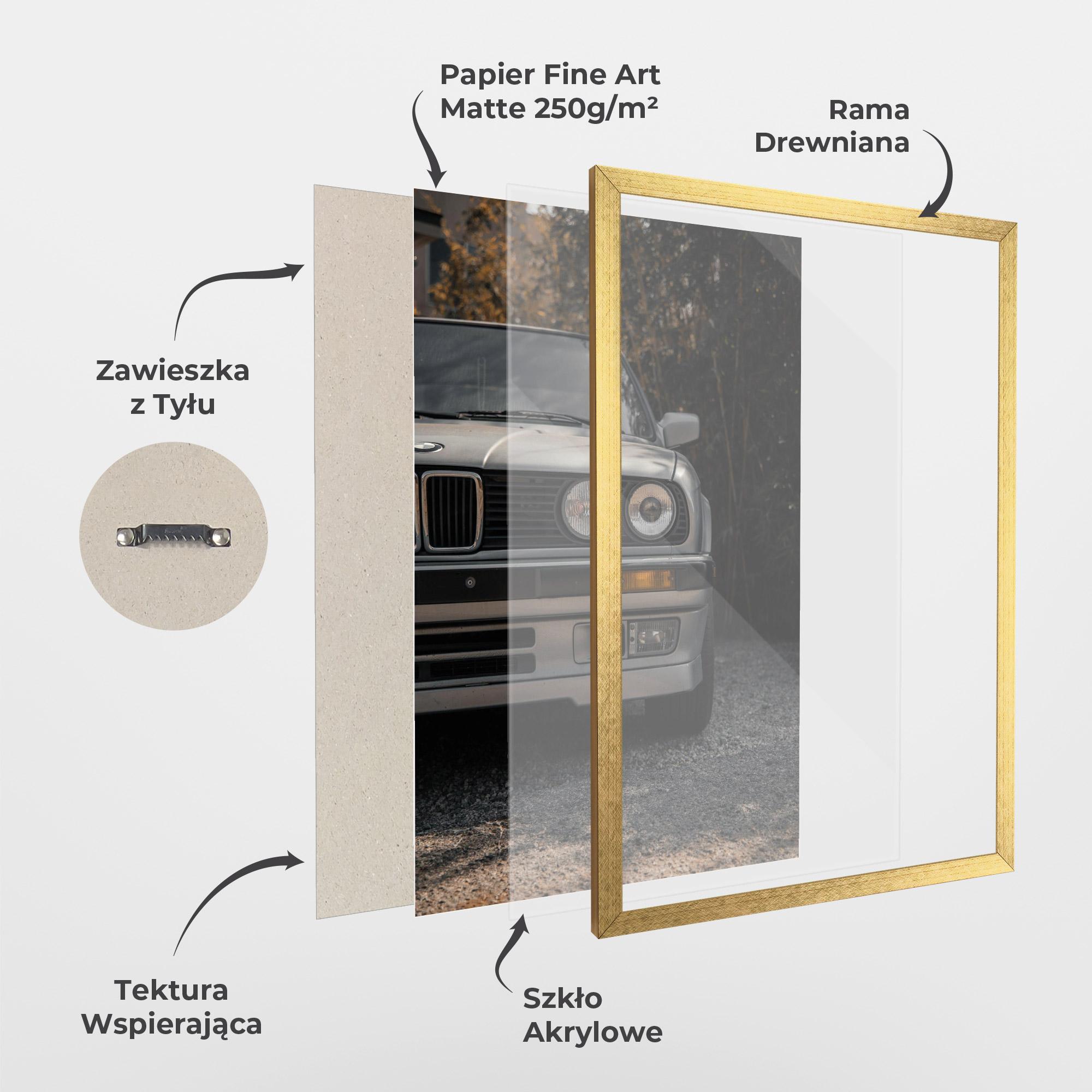 Plakat w Ramie Old Bmw Car mockup 1