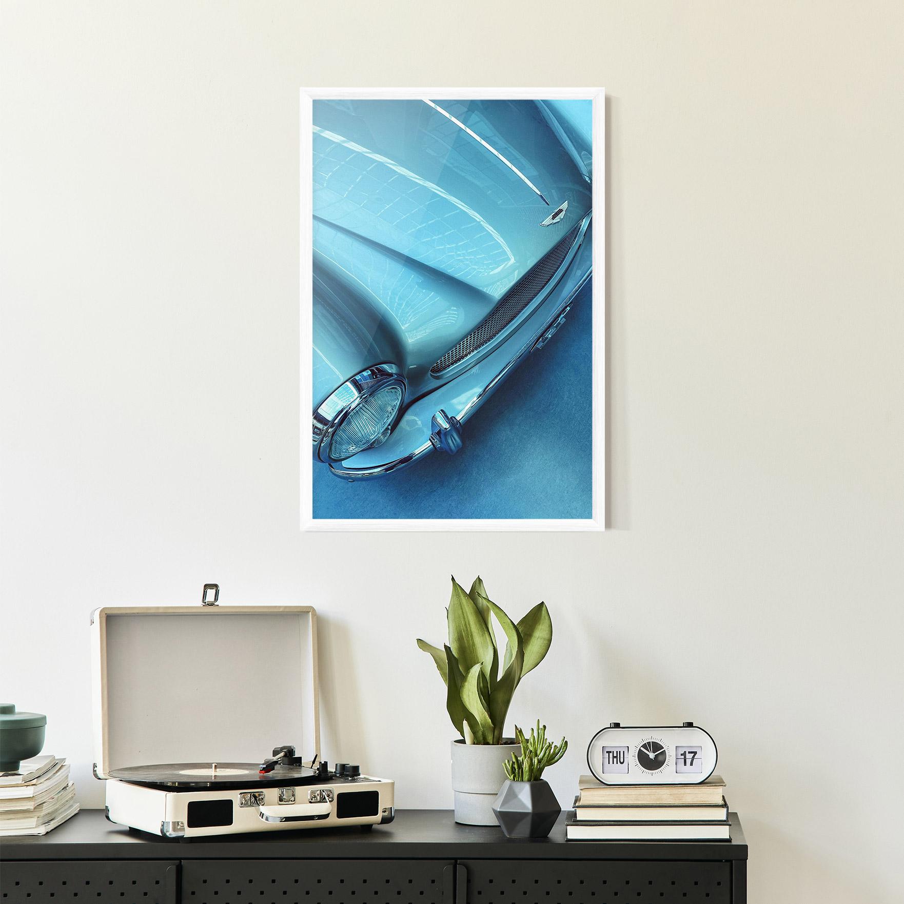 Plakat w Ramie Blue Light Car mockup 2
