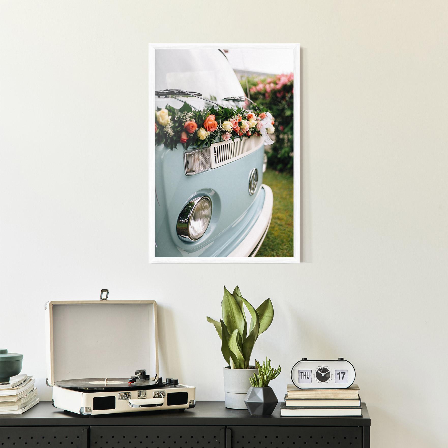 Plakat w Ramie Vintage Rose Van mockup 2