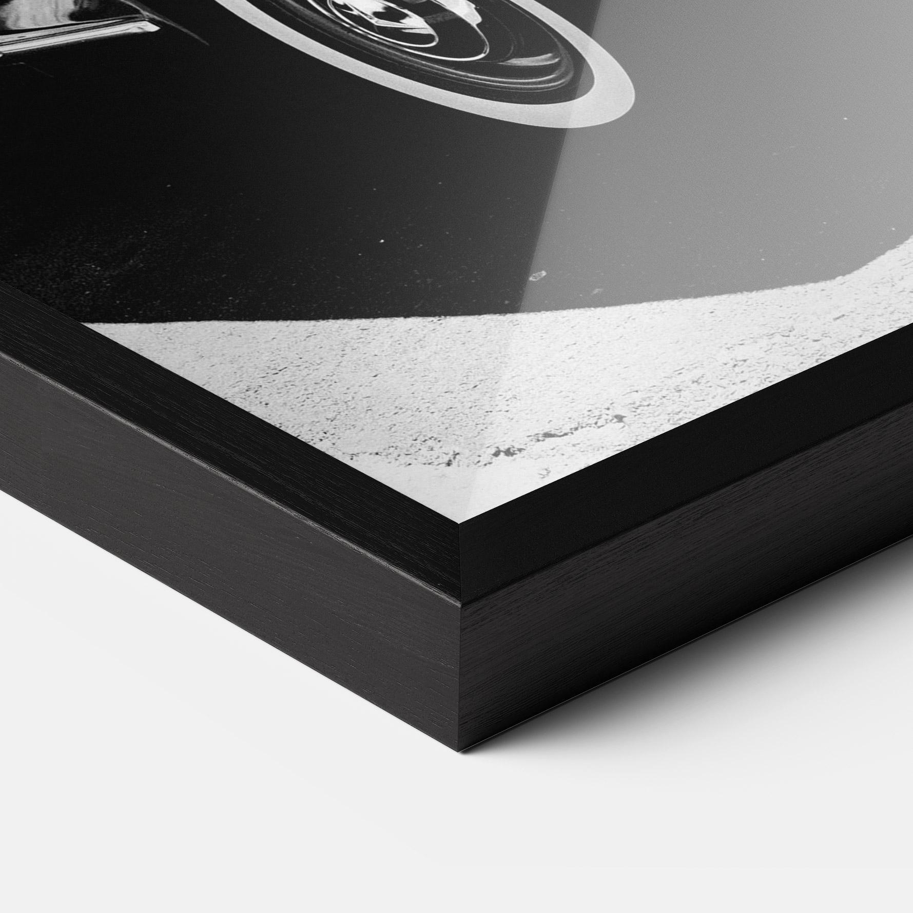 Plakat w Ramie Old Black Car mockup 3