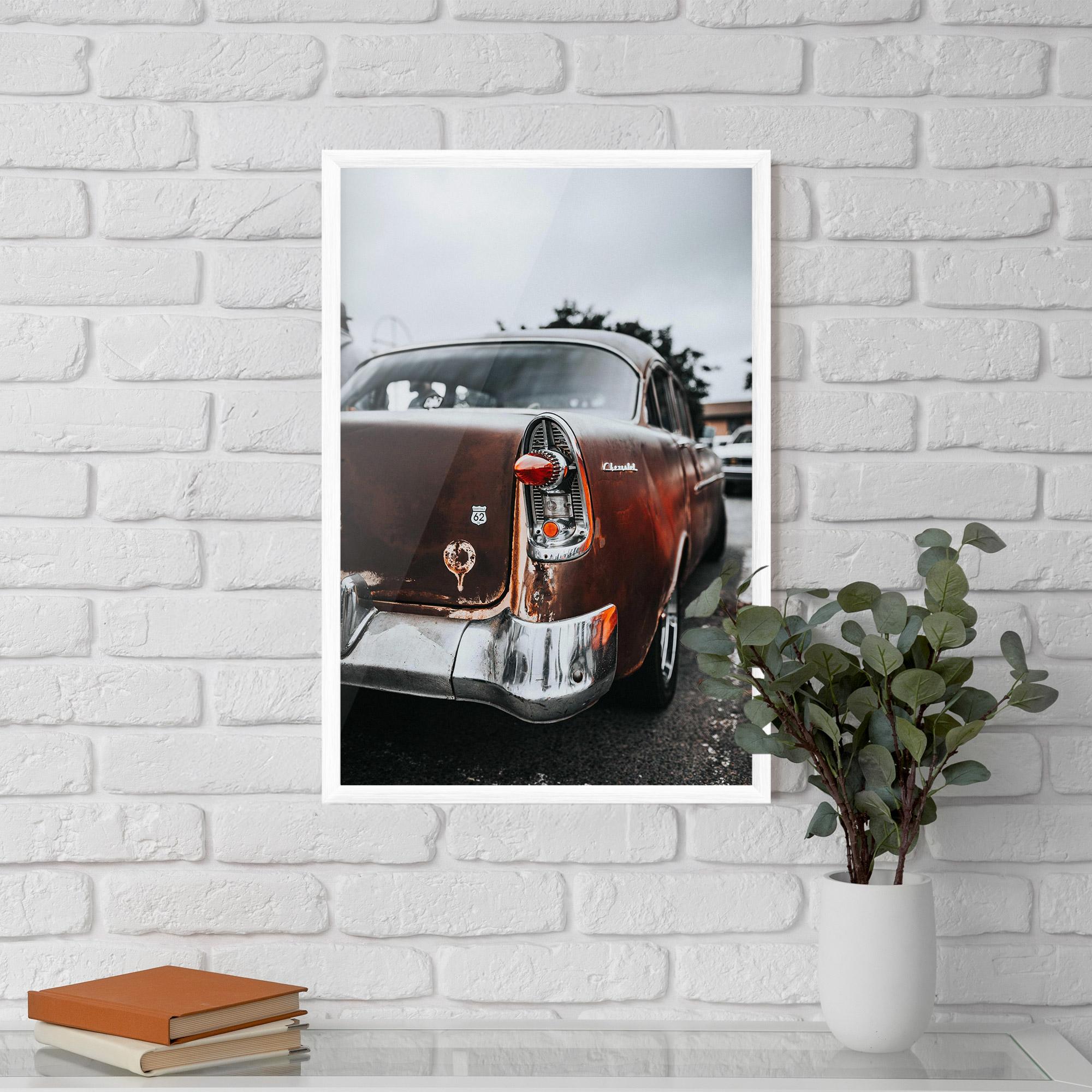 Plakat w Ramie Car Old Brown mockup 5