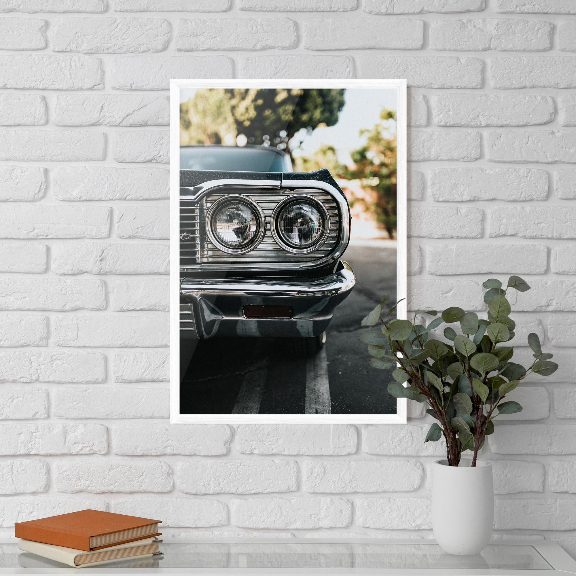 Plakat w Ramie Classic Blue Car mockup 5