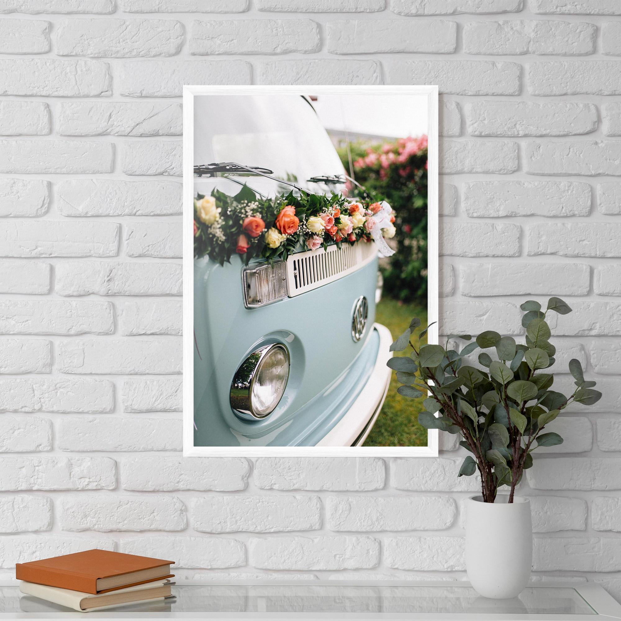 Plakat w Ramie Vintage Rose Van mockup 5