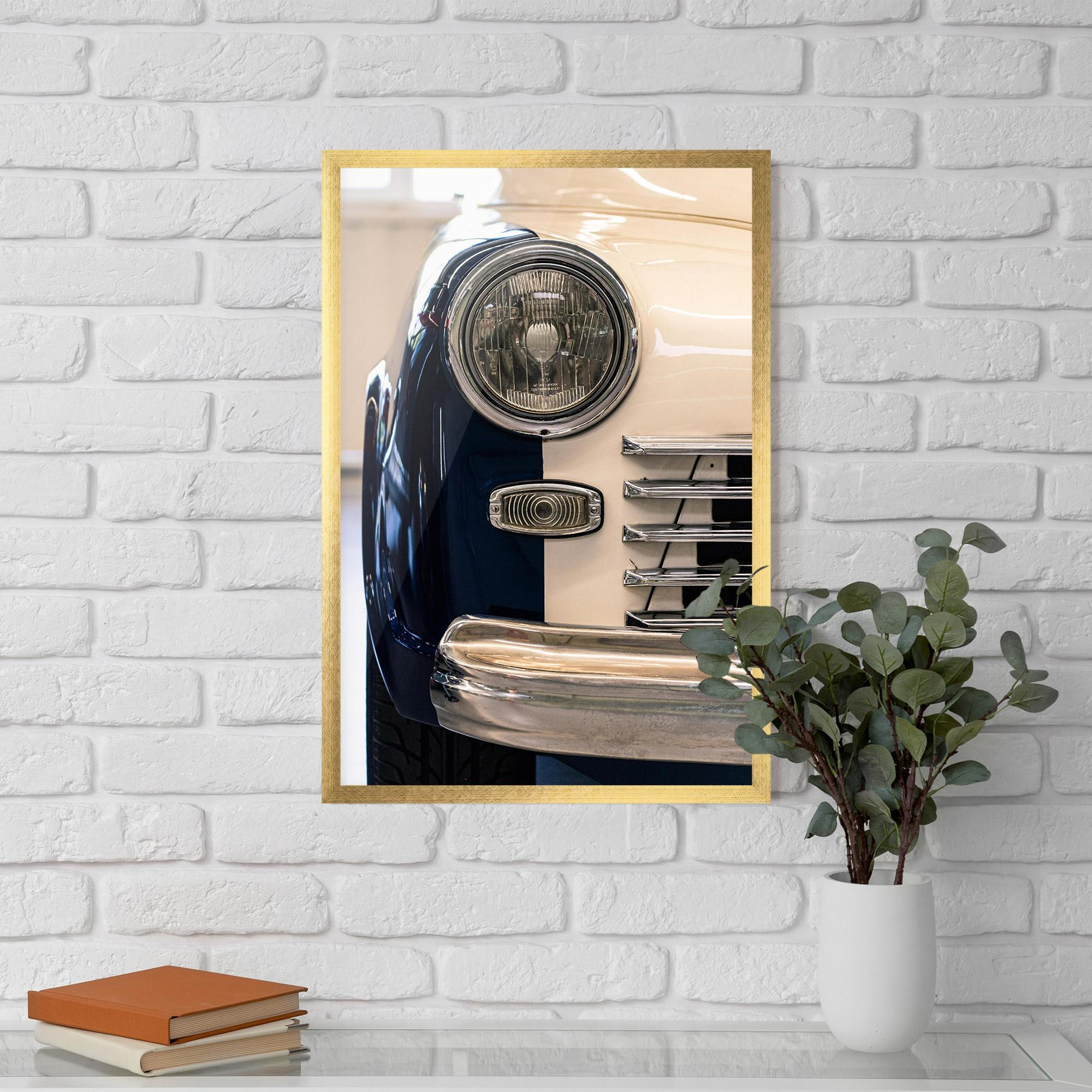 Plakat w Ramie Blue White Car mockup 5