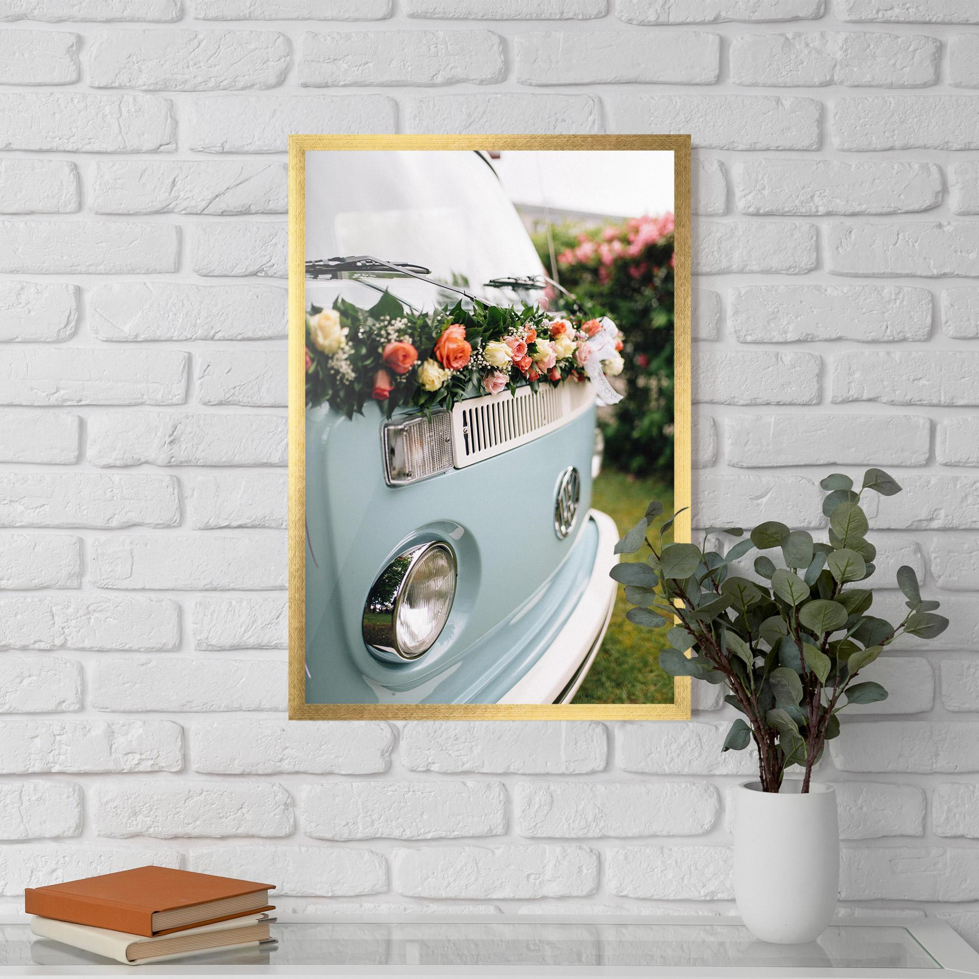 Plakat w Ramie Vintage Rose Van mockup 5