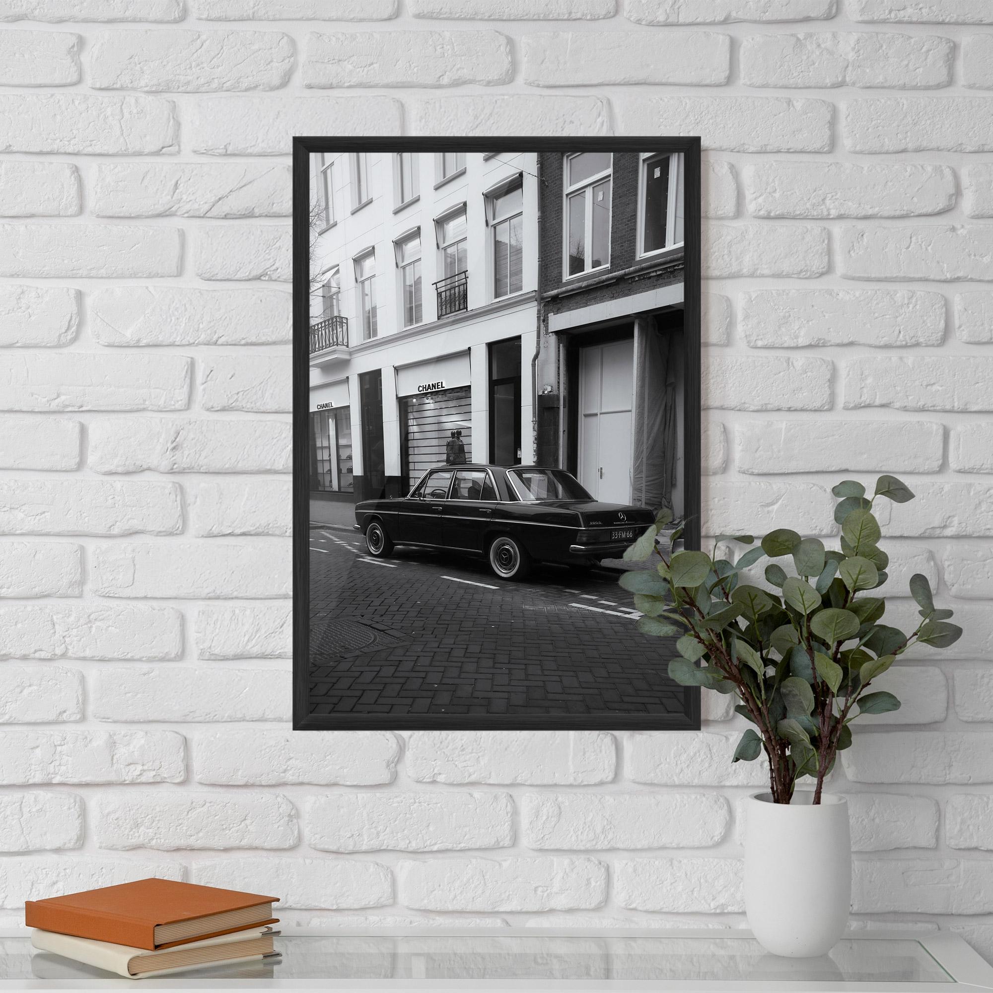 Plakat w Ramie Black Old Car mockup 5