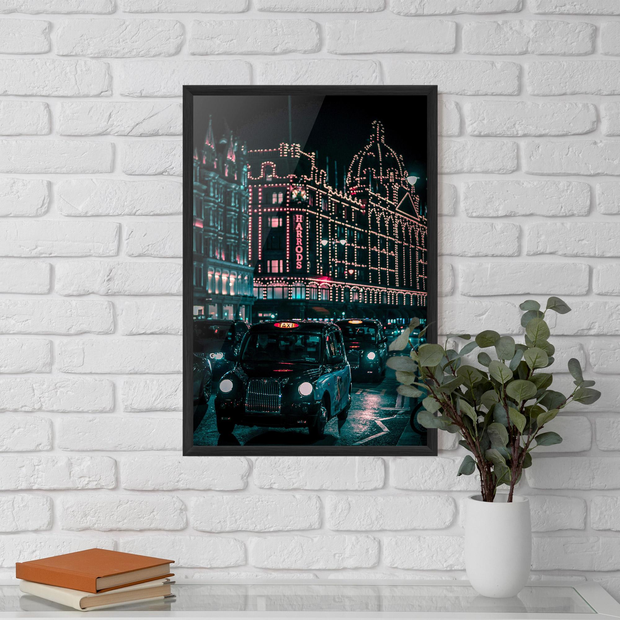 Plakat w Ramie City Lights Car mockup 5