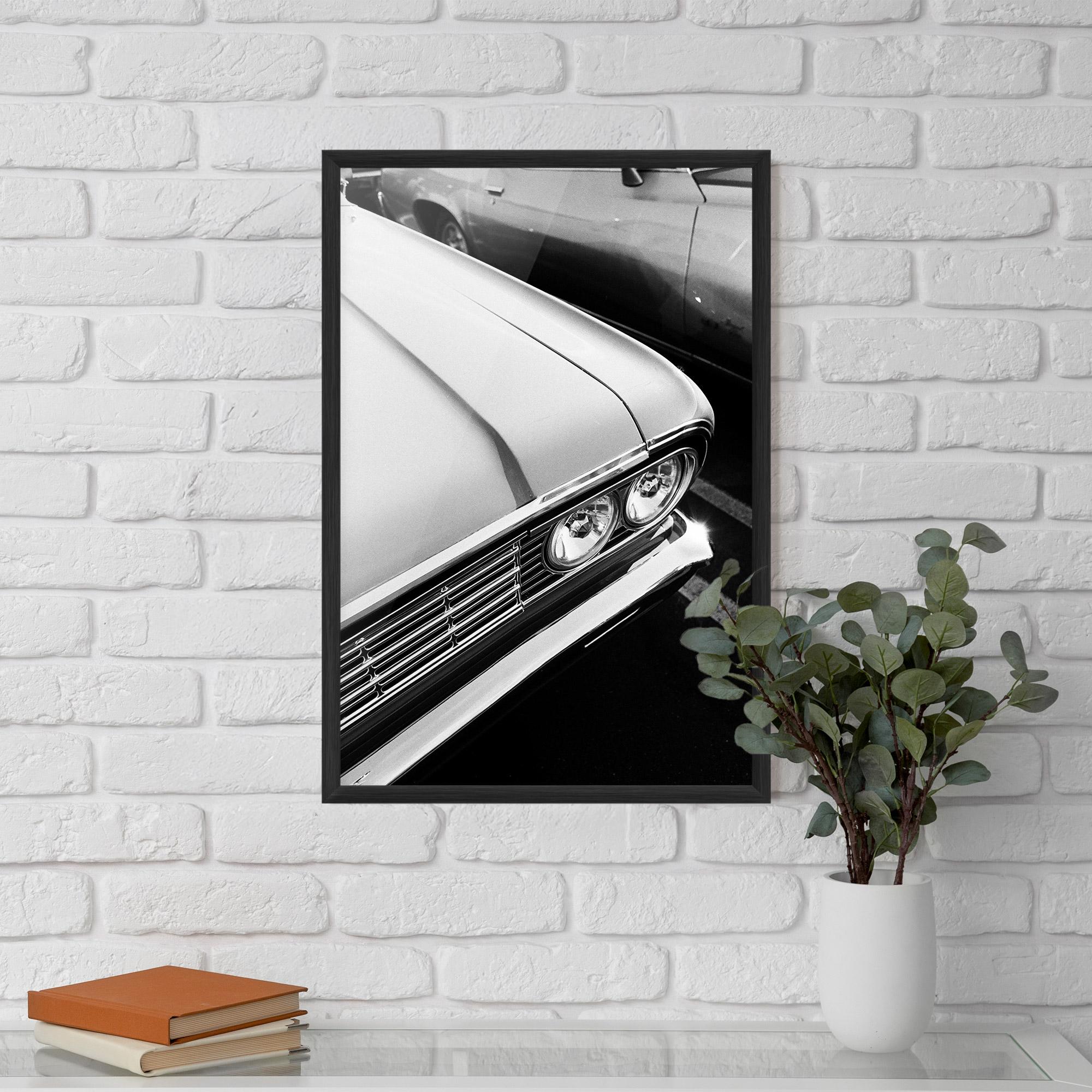 Plakat w Ramie Grey Vintage Car mockup 5