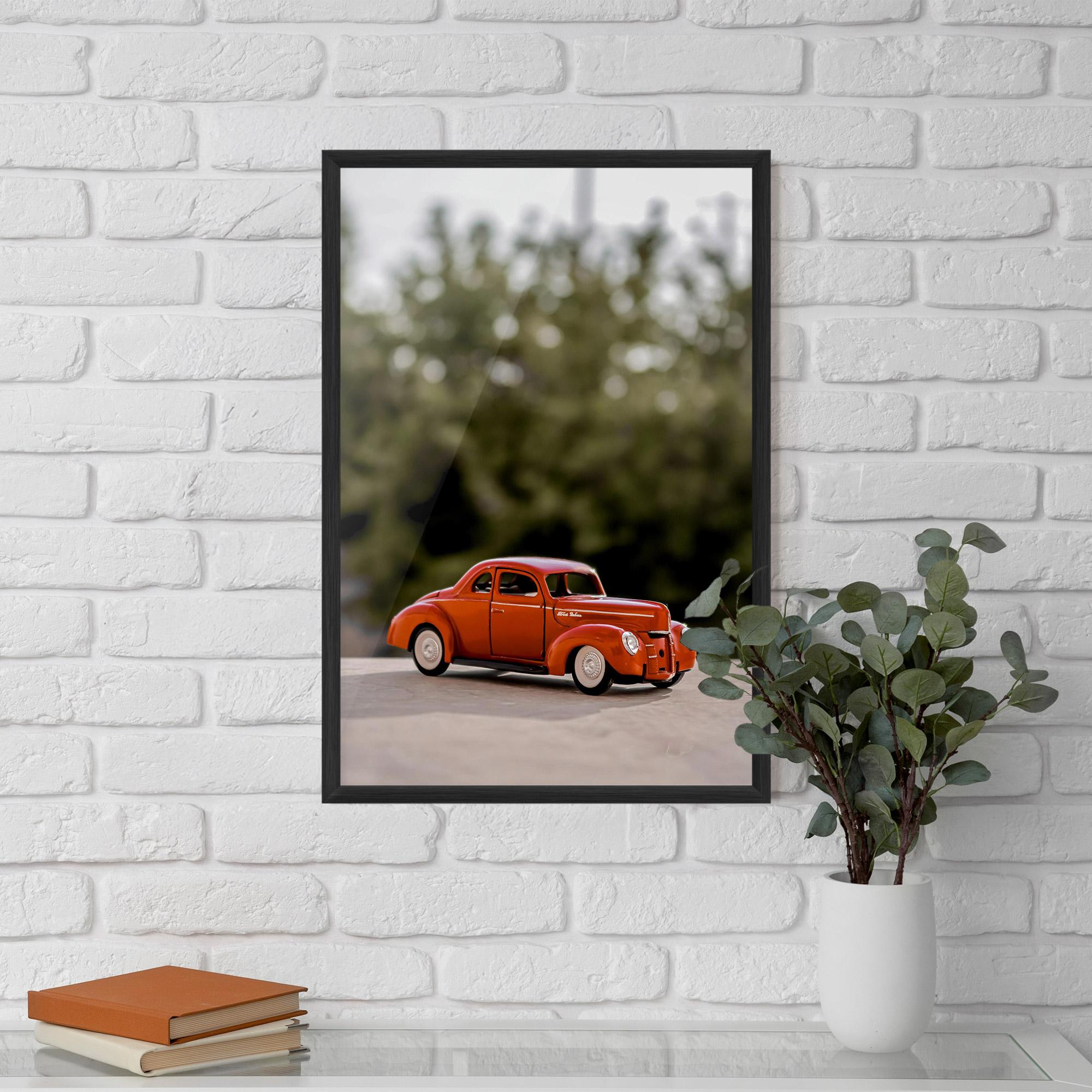 Plakat w Ramie Vintage Orange Toy mockup 5