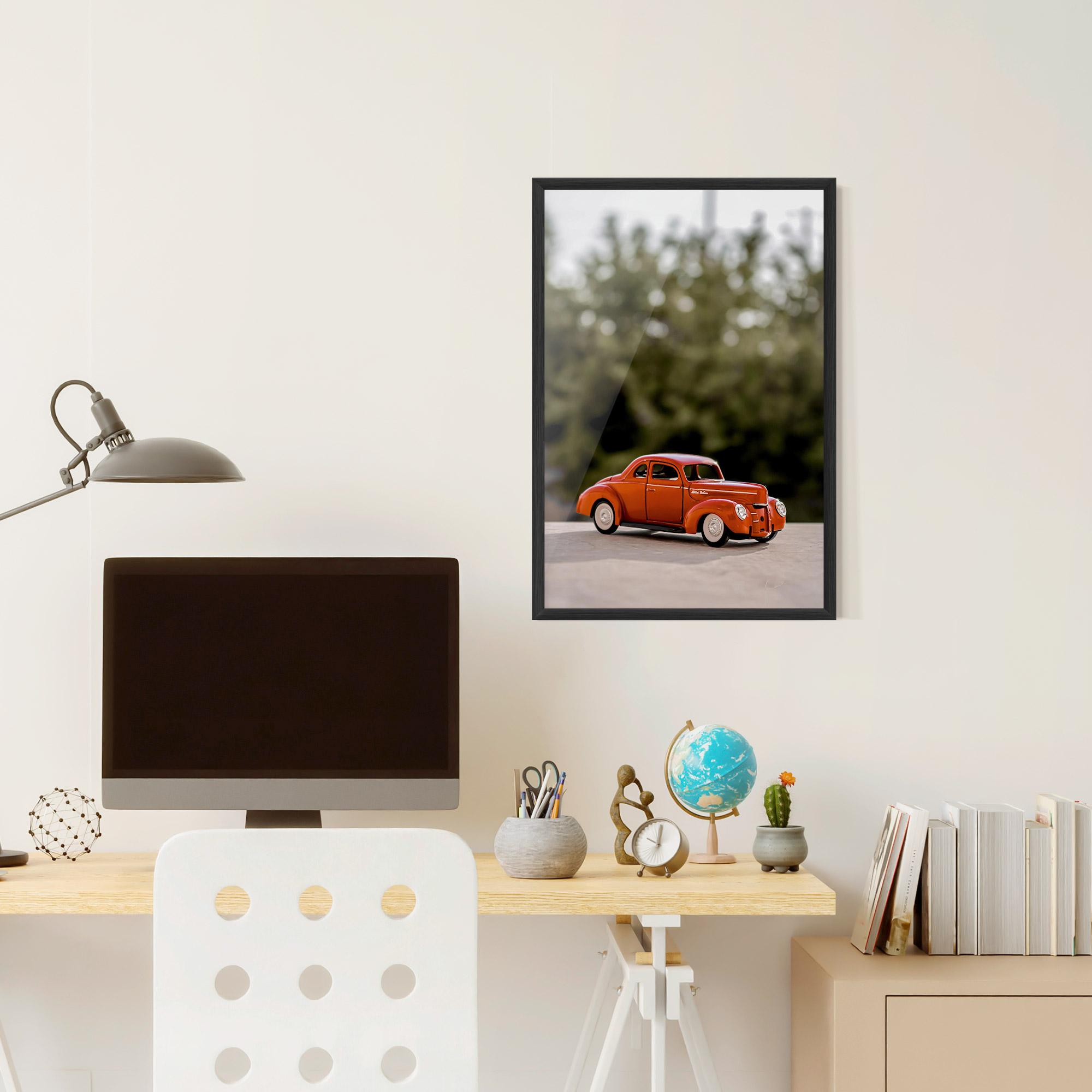 Plakat w Ramie Vintage Orange Toy mockup 6