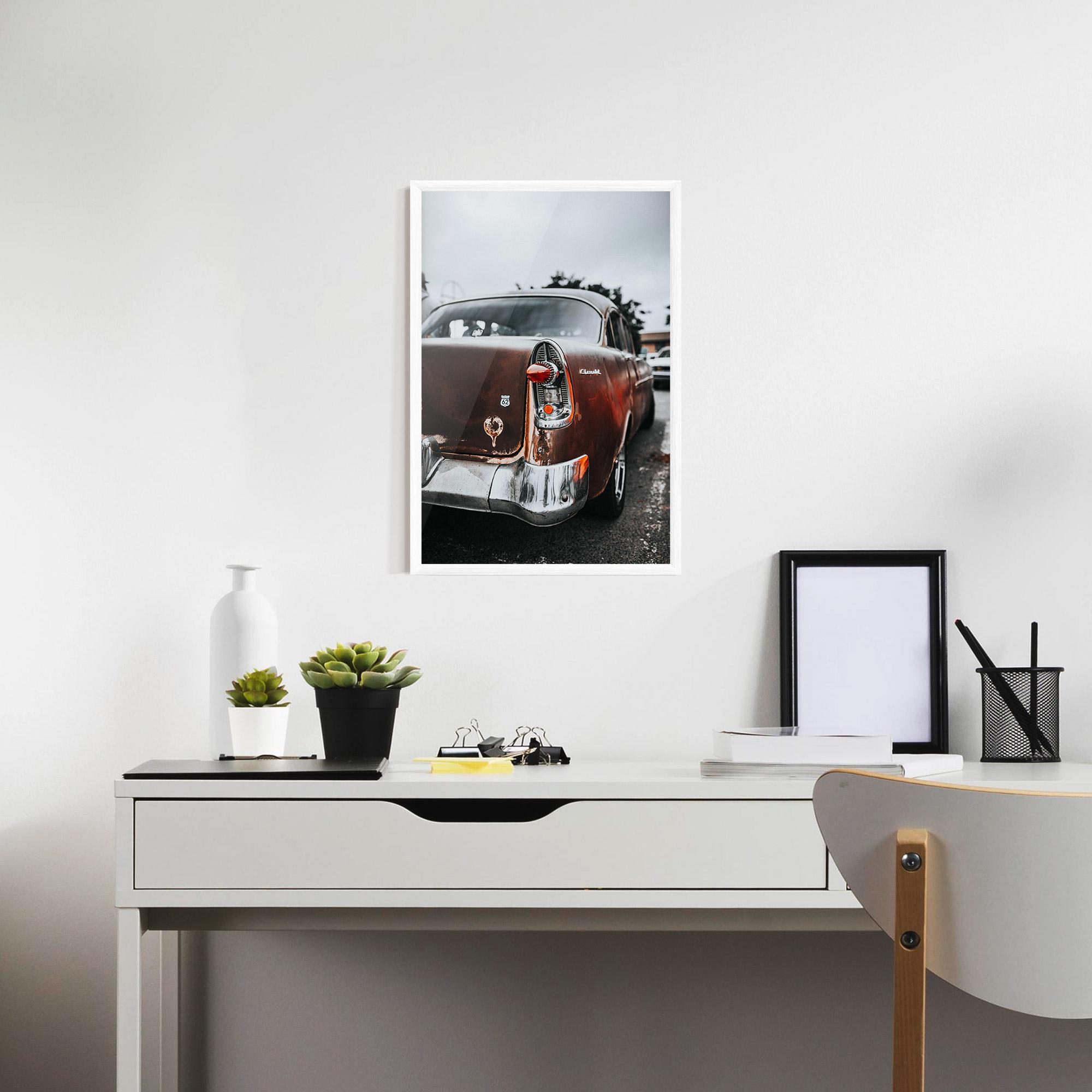 Plakat w Ramie Car Old Brown mockup 7