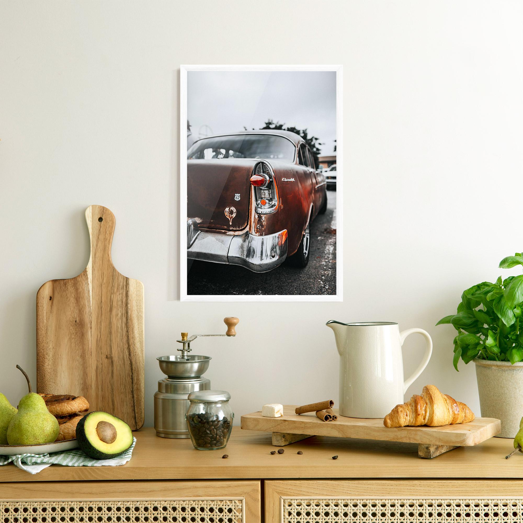 Plakat w Ramie Car Old Brown mockup 8