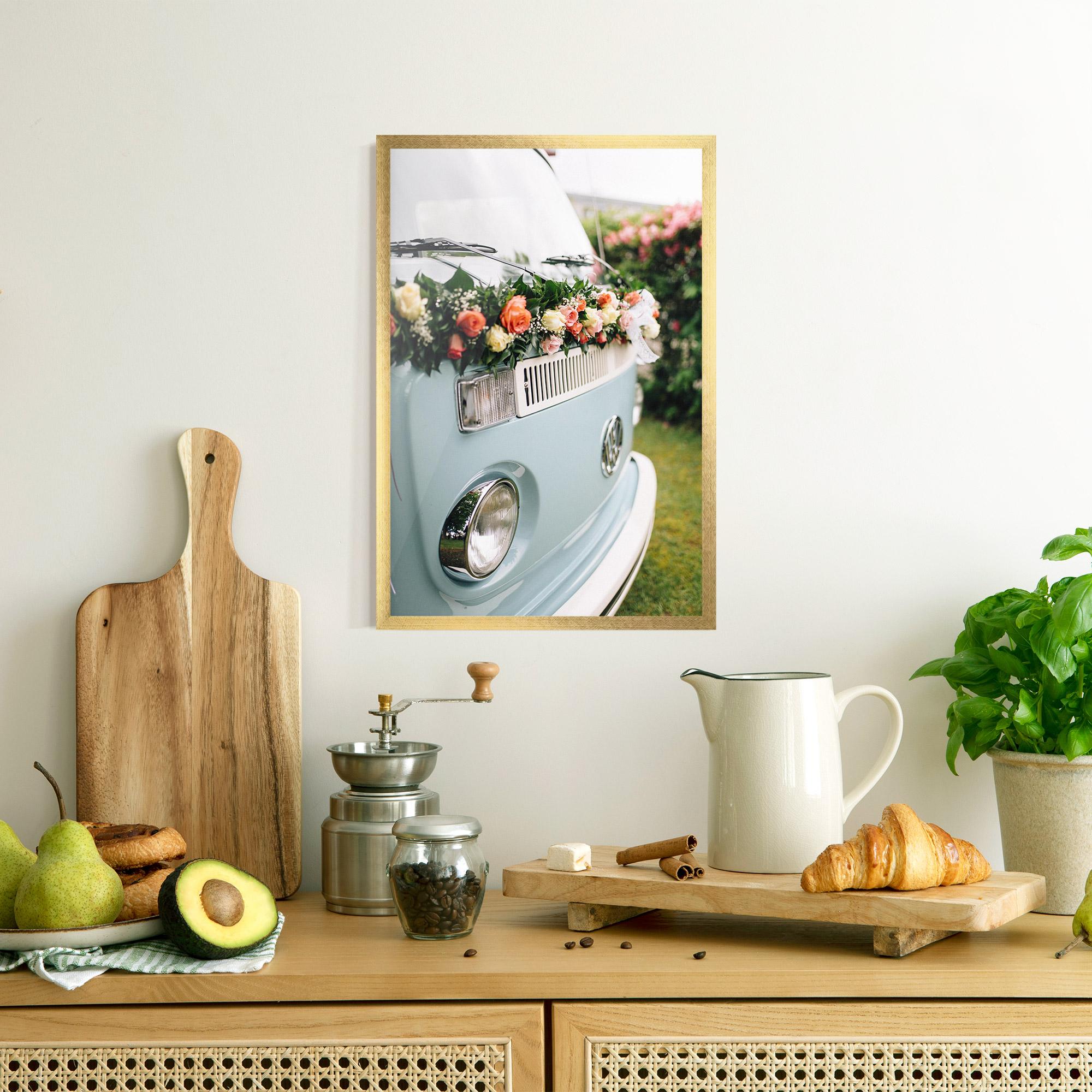 Plakat w Ramie Vintage Rose Van mockup 8