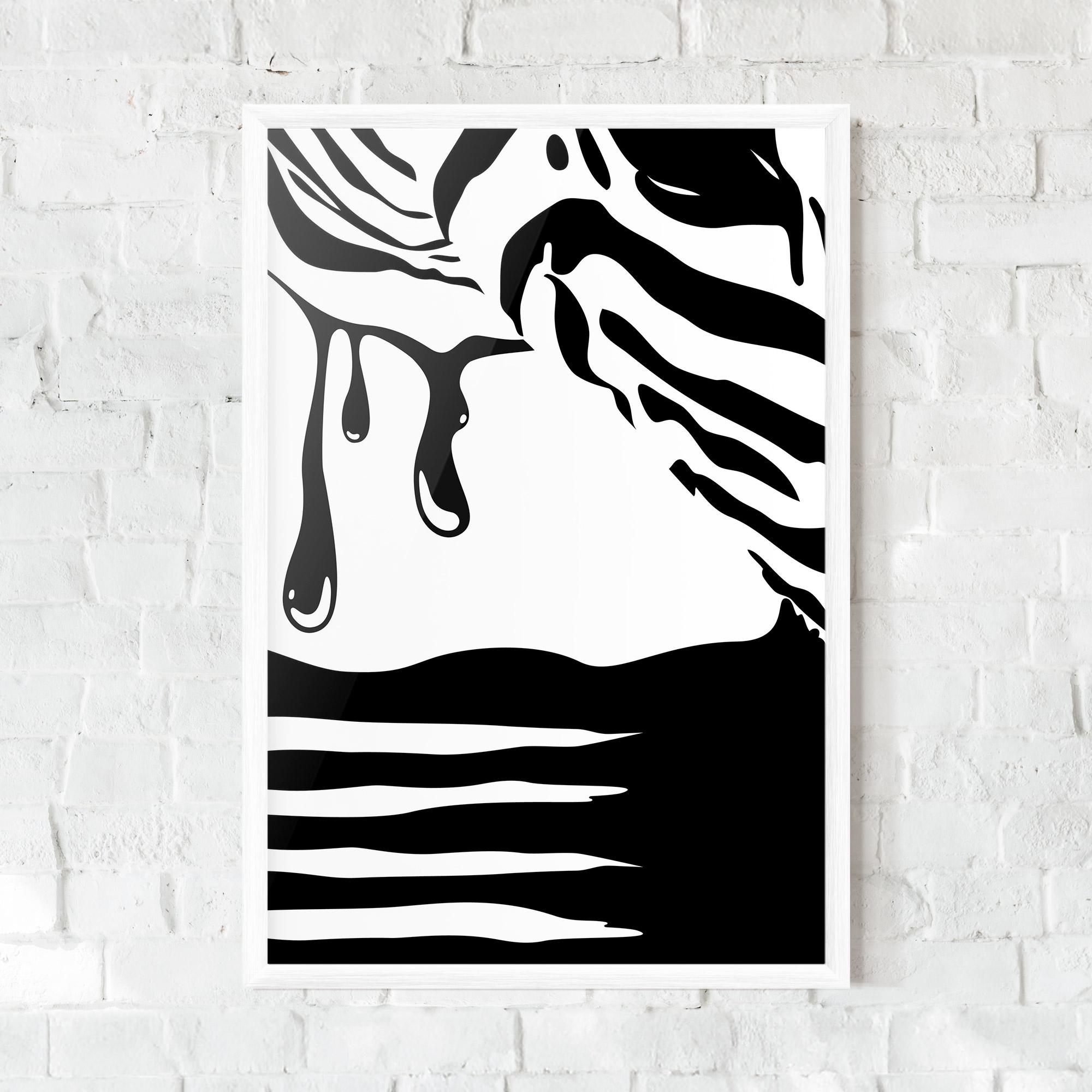 Plakat w Ramie Zebra Eye mockup 0