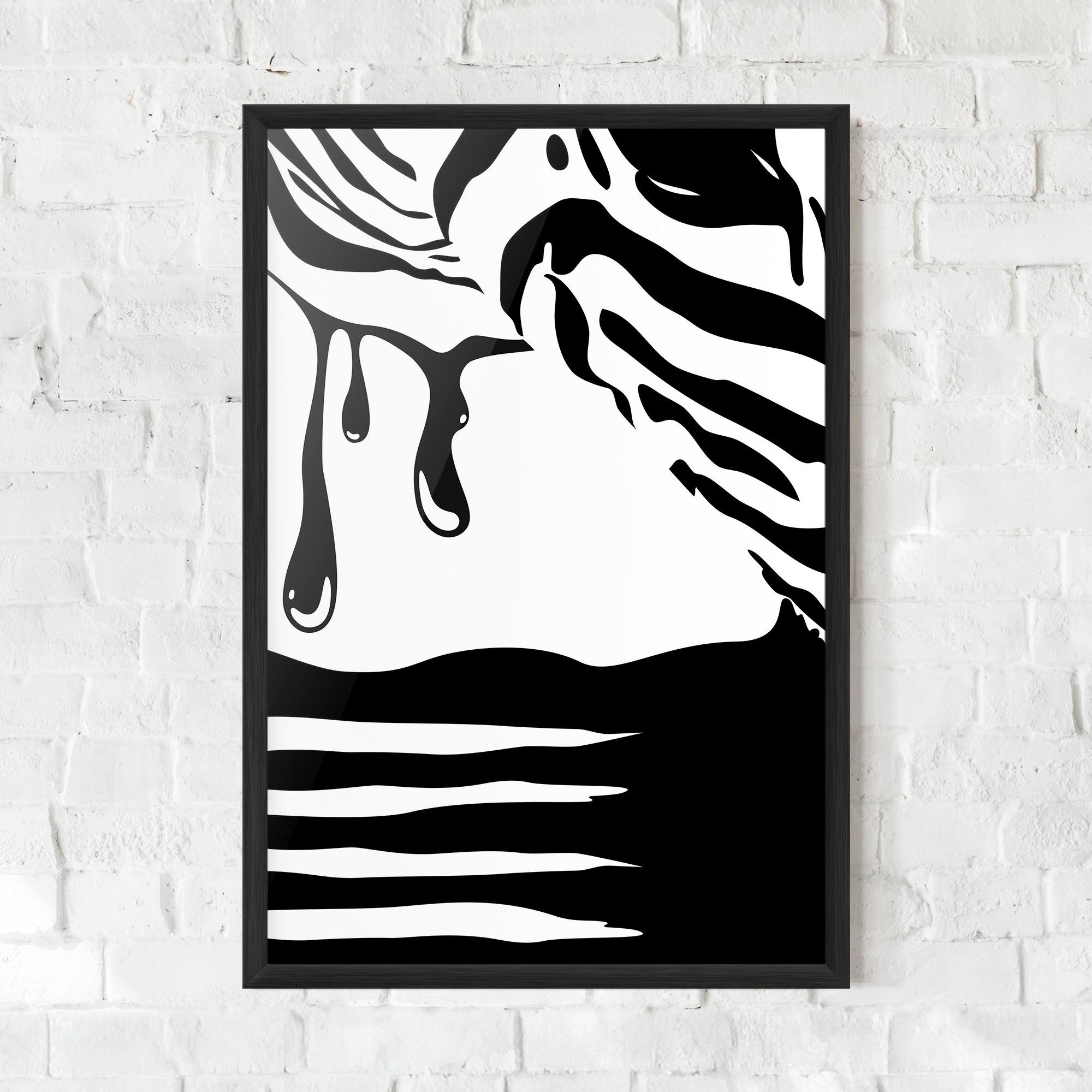 Plakat w Ramie Zebra Eye mockup 0