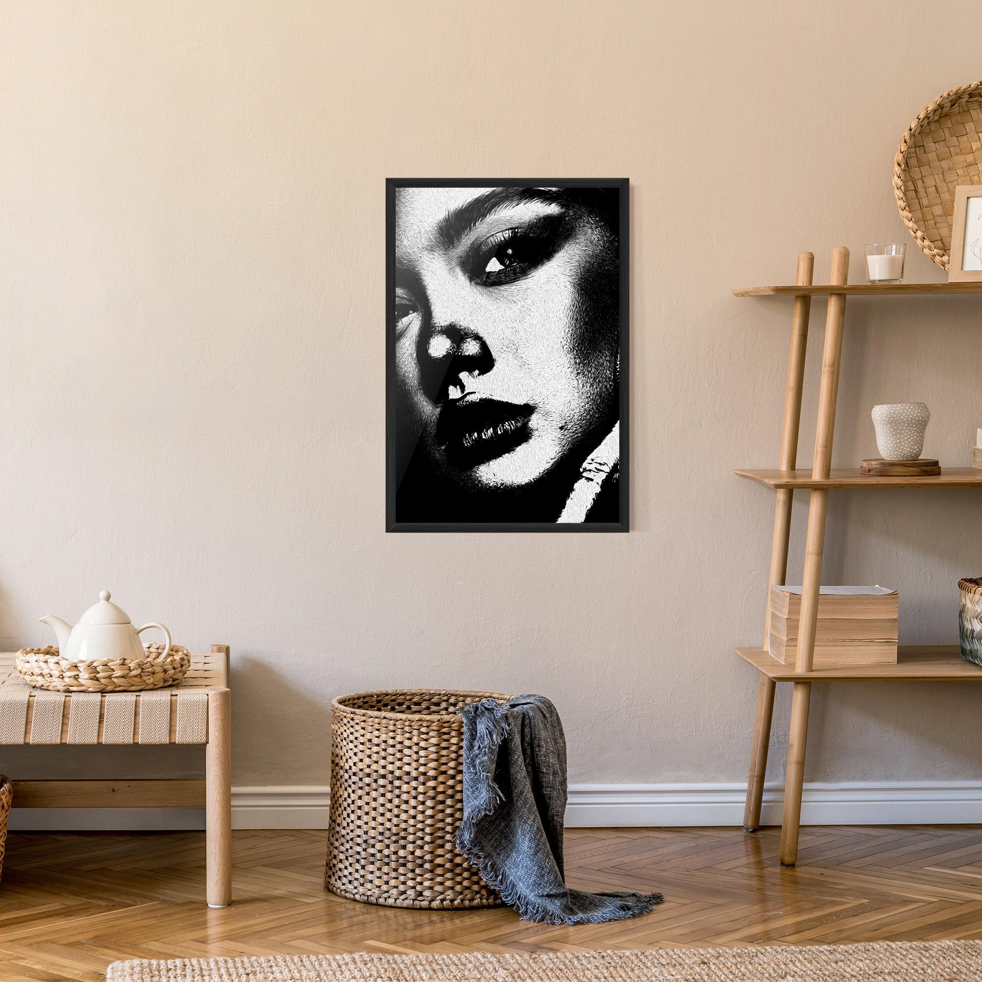 Plakat w Ramie White Light Face mockup 9