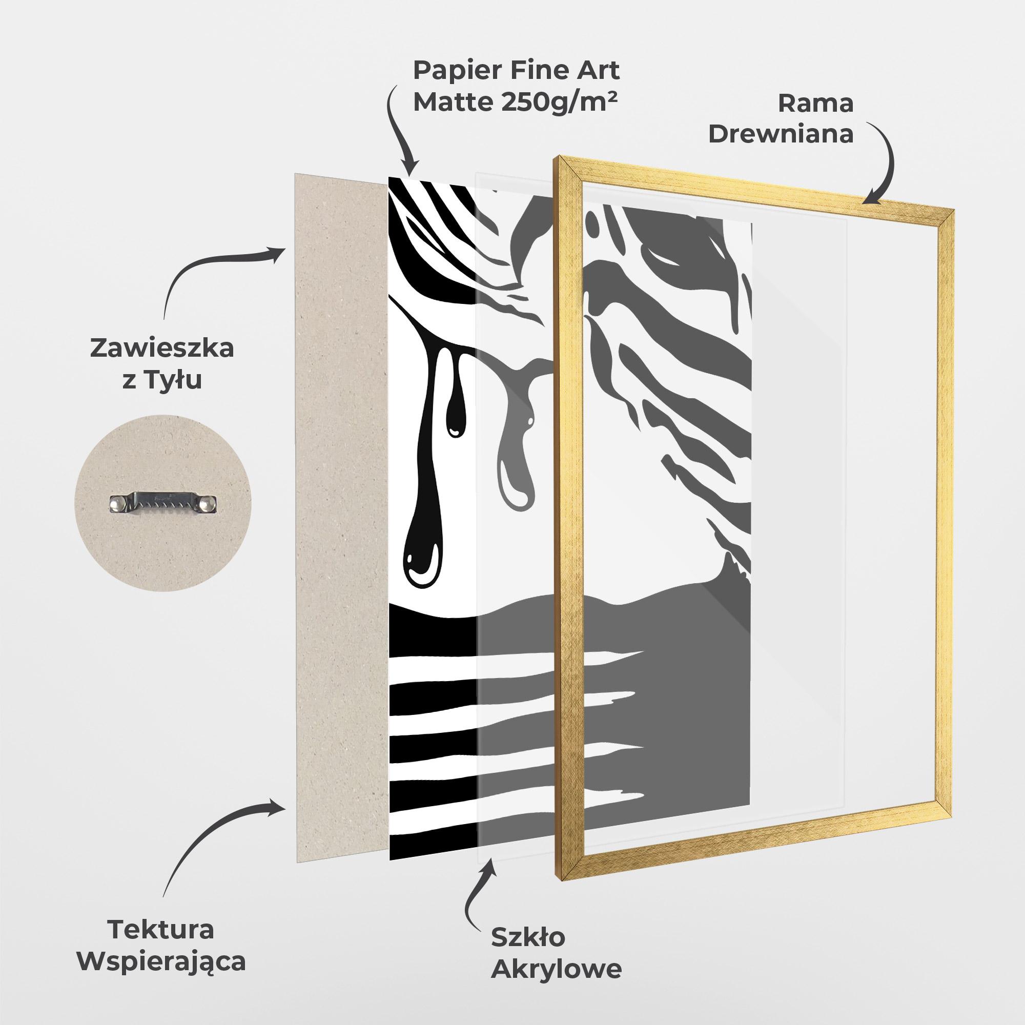 Plakat w Ramie Zebra Eye mockup 1