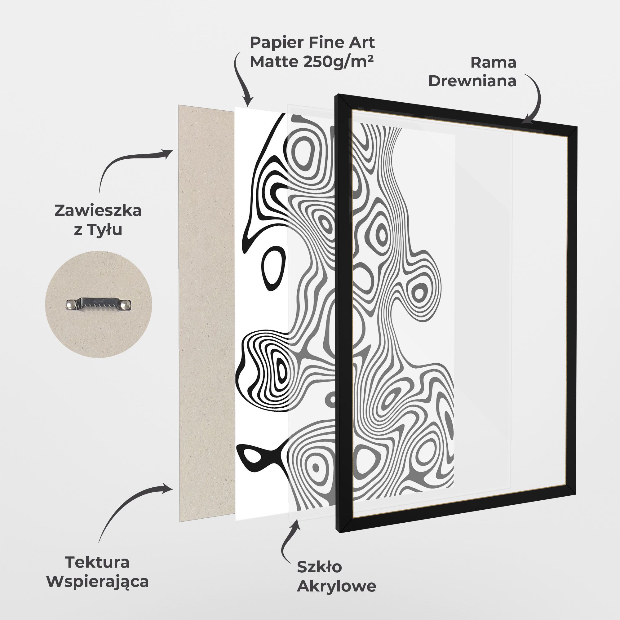 Abstract Line Grey Black mockup 1