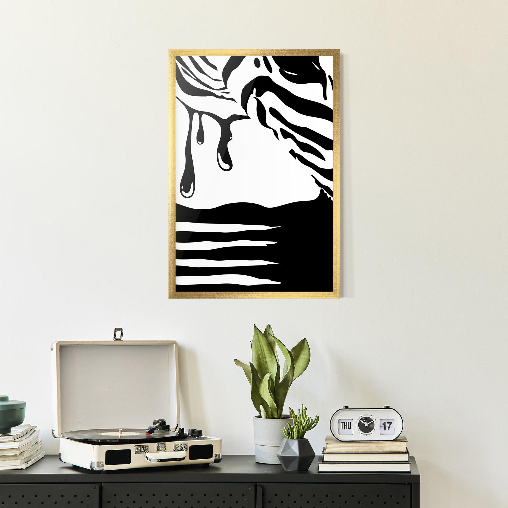 Plakat w Ramie Zebra Eye mockup 2