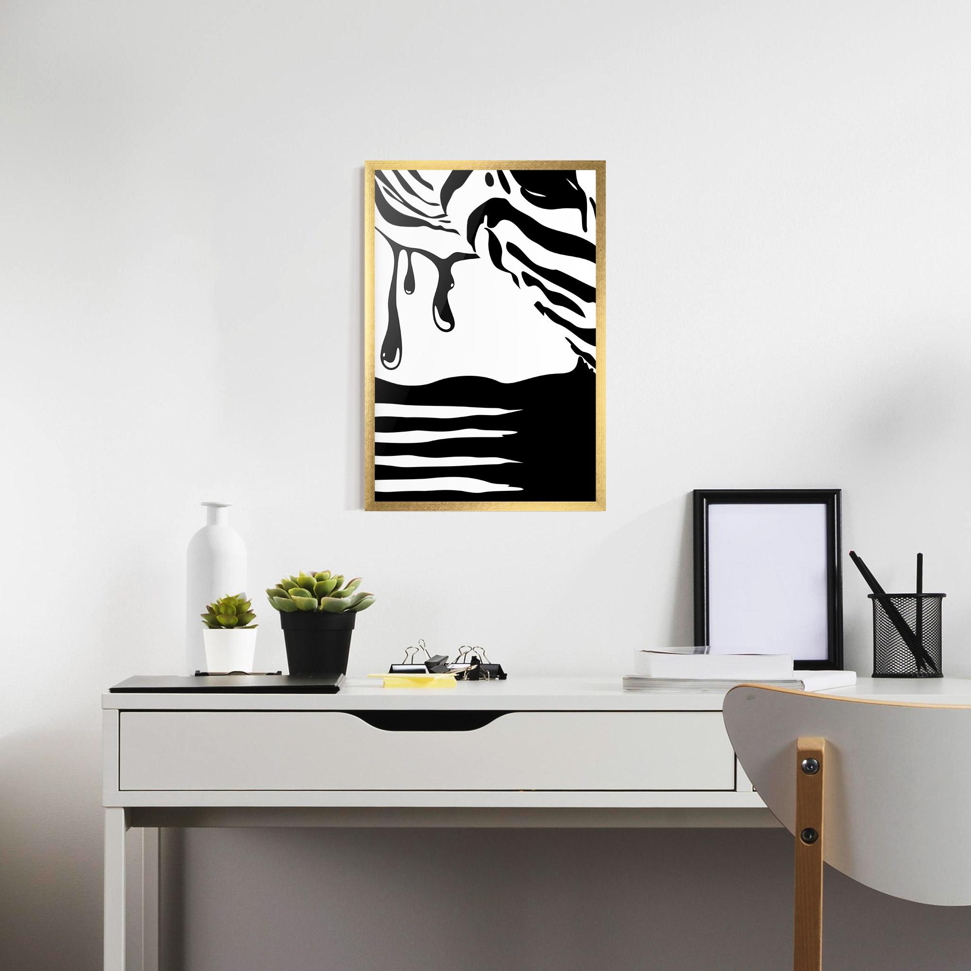 Plakat w Ramie Zebra Eye mockup 7